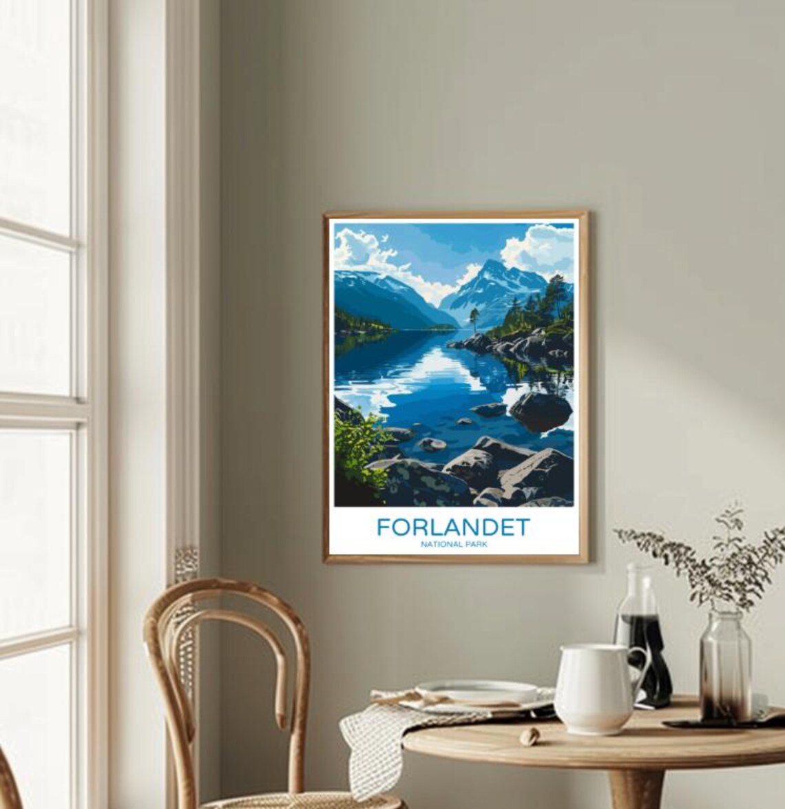 Forlandet National Park Norway Arctic Lake Scenic Travel Poster - Image 2