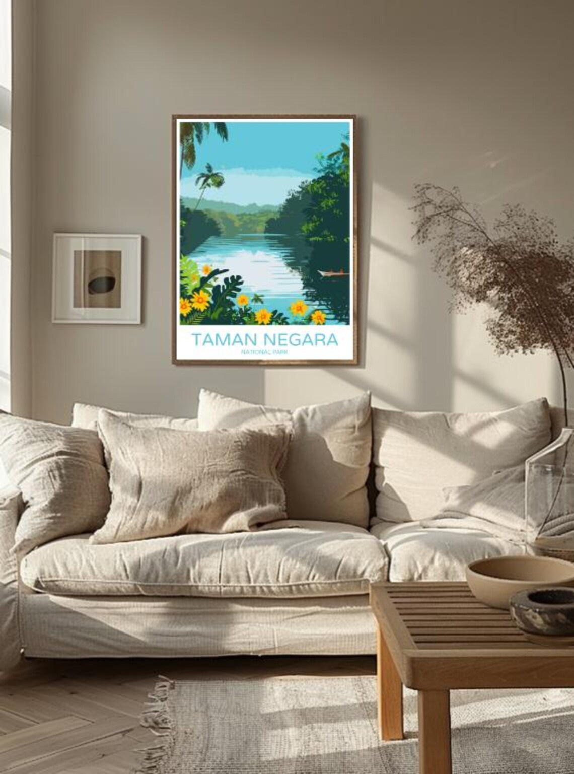 Taman Negara National Park Rainforest River Vintage Travel Poster - Image 3