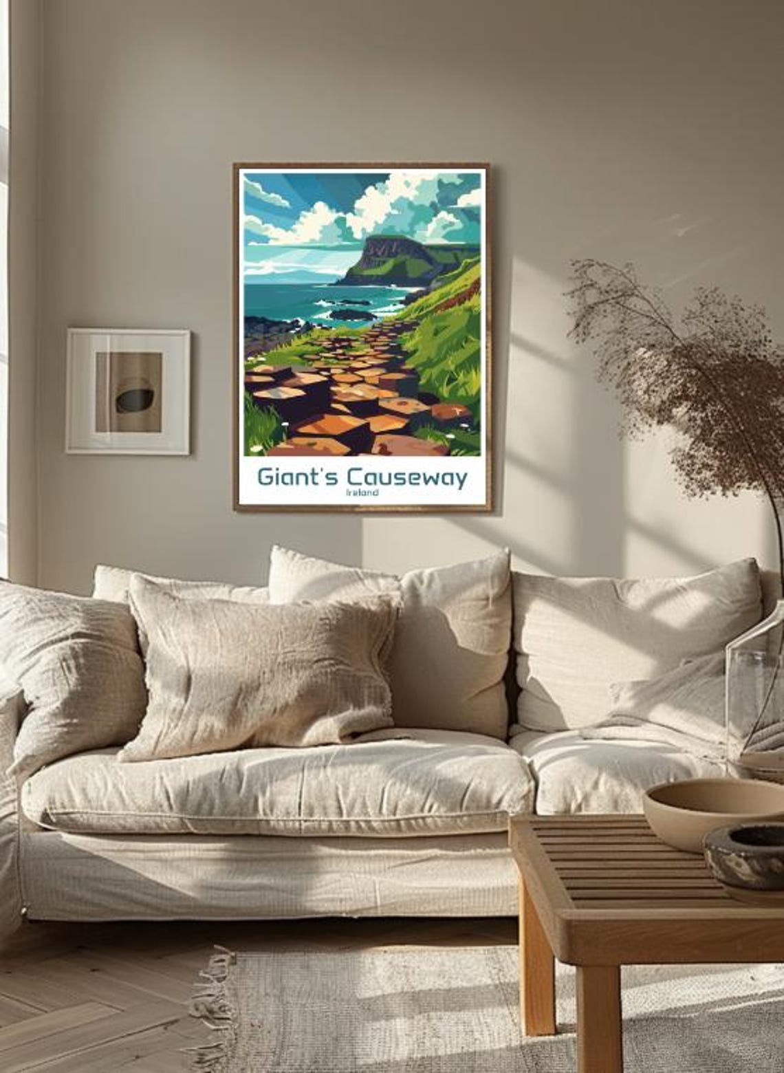 Giant's Causeway Ireland Basalt Cliffs Coastal Travel Poster - Image 3