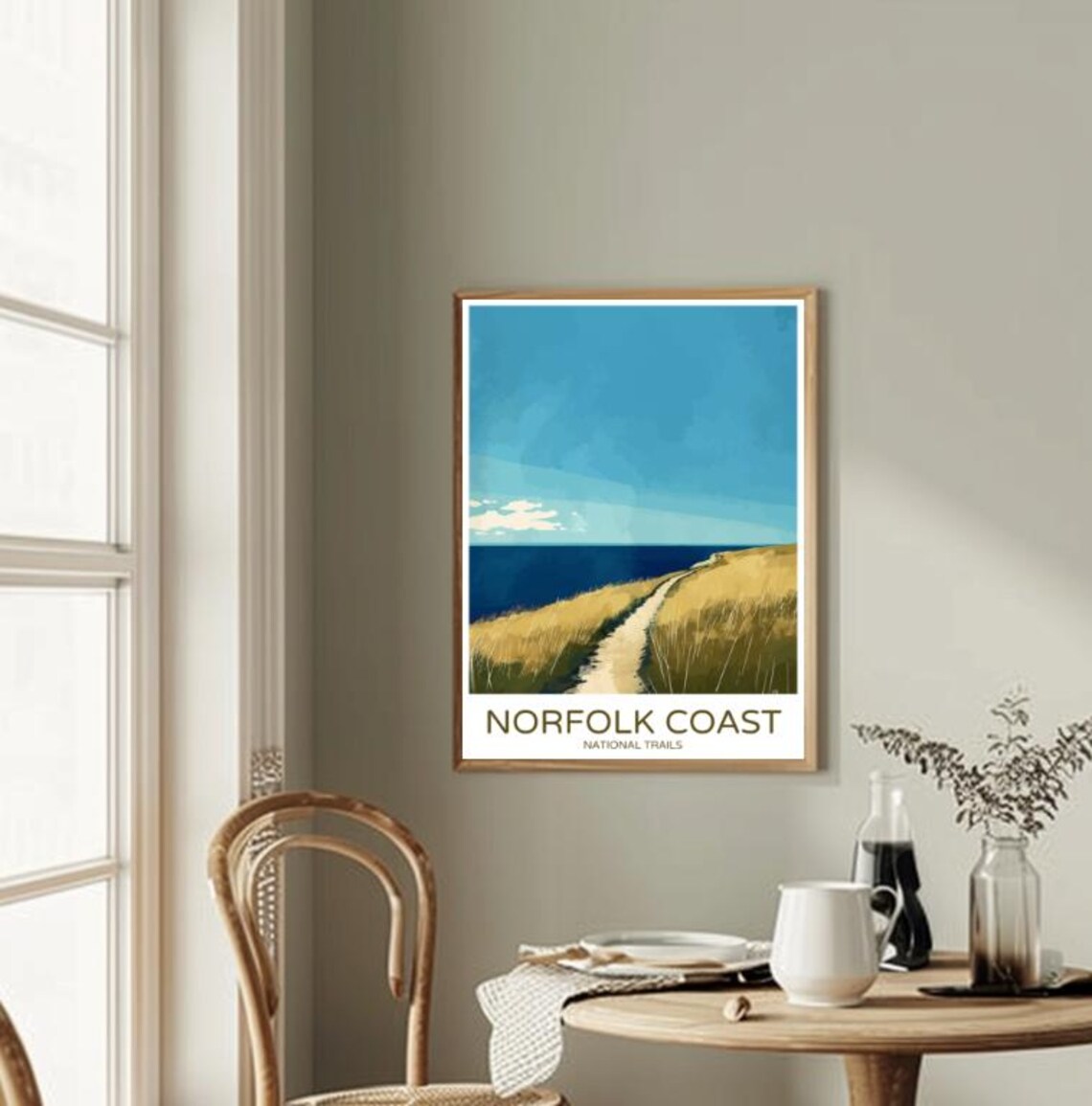 Norfolk Coast National Trails Cliff Path Sea View English Seaside Poster - Image 2
