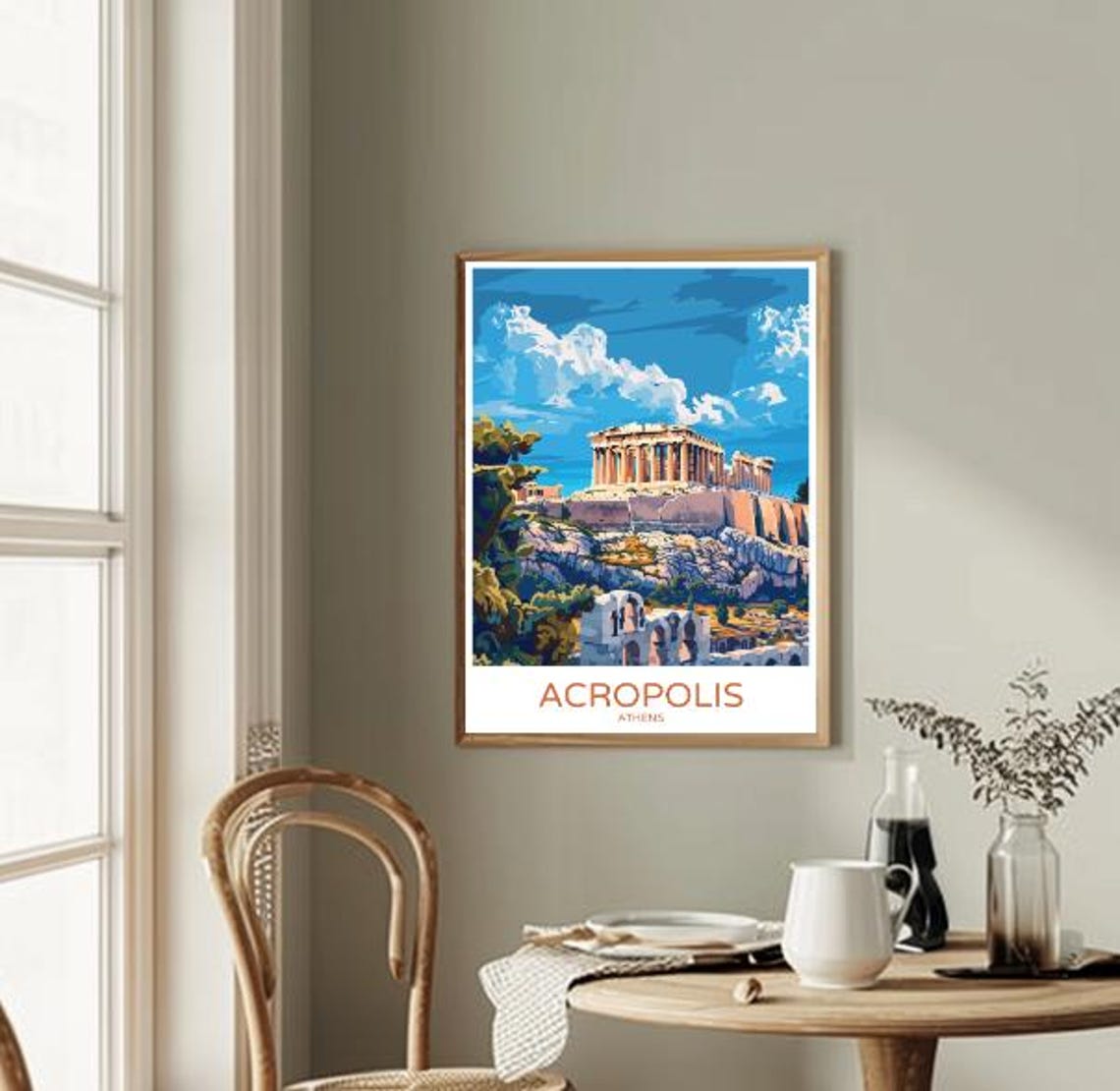 Acropolis Athens Parthenon on the Ancient Rock Hill Travel Poster - Image 2