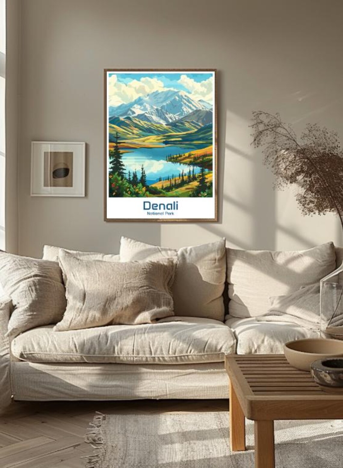 Denali National Park Vintage Travel Poster Snowcapped Alaska Mountain - Image 3