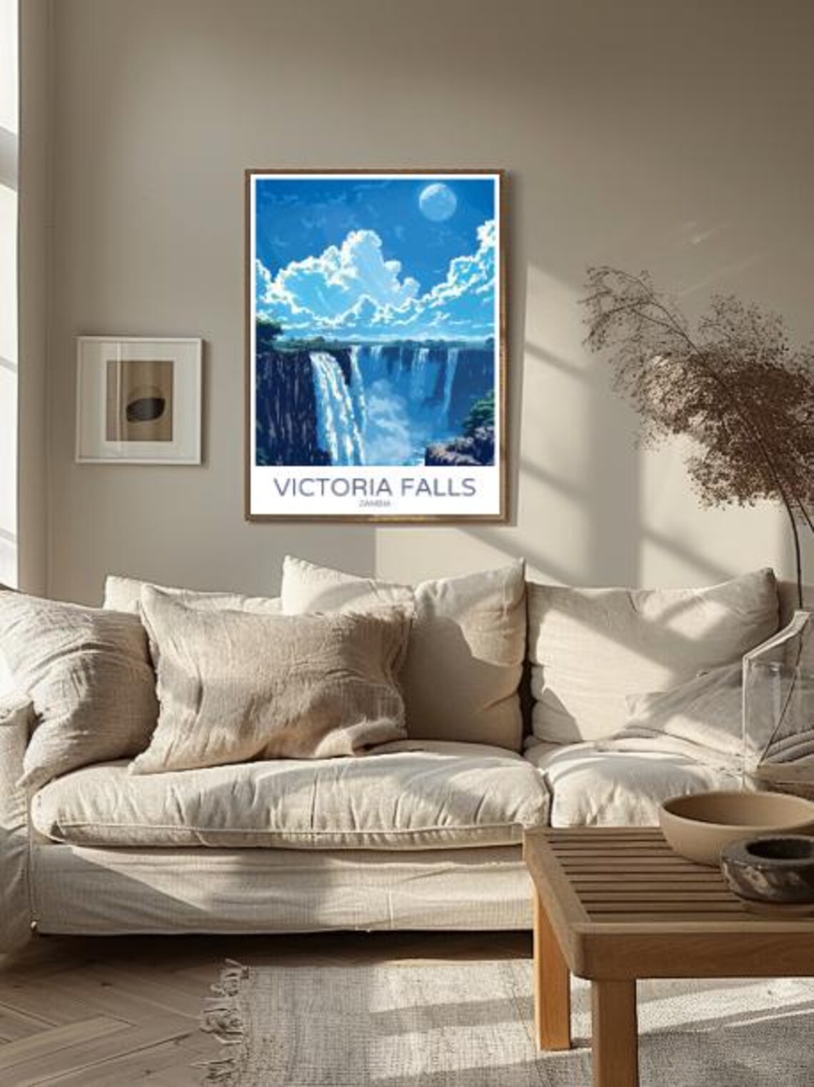 Victoria Falls Zambia Waterfall Mist Dramatic Scenic Travel Poster - Image 2