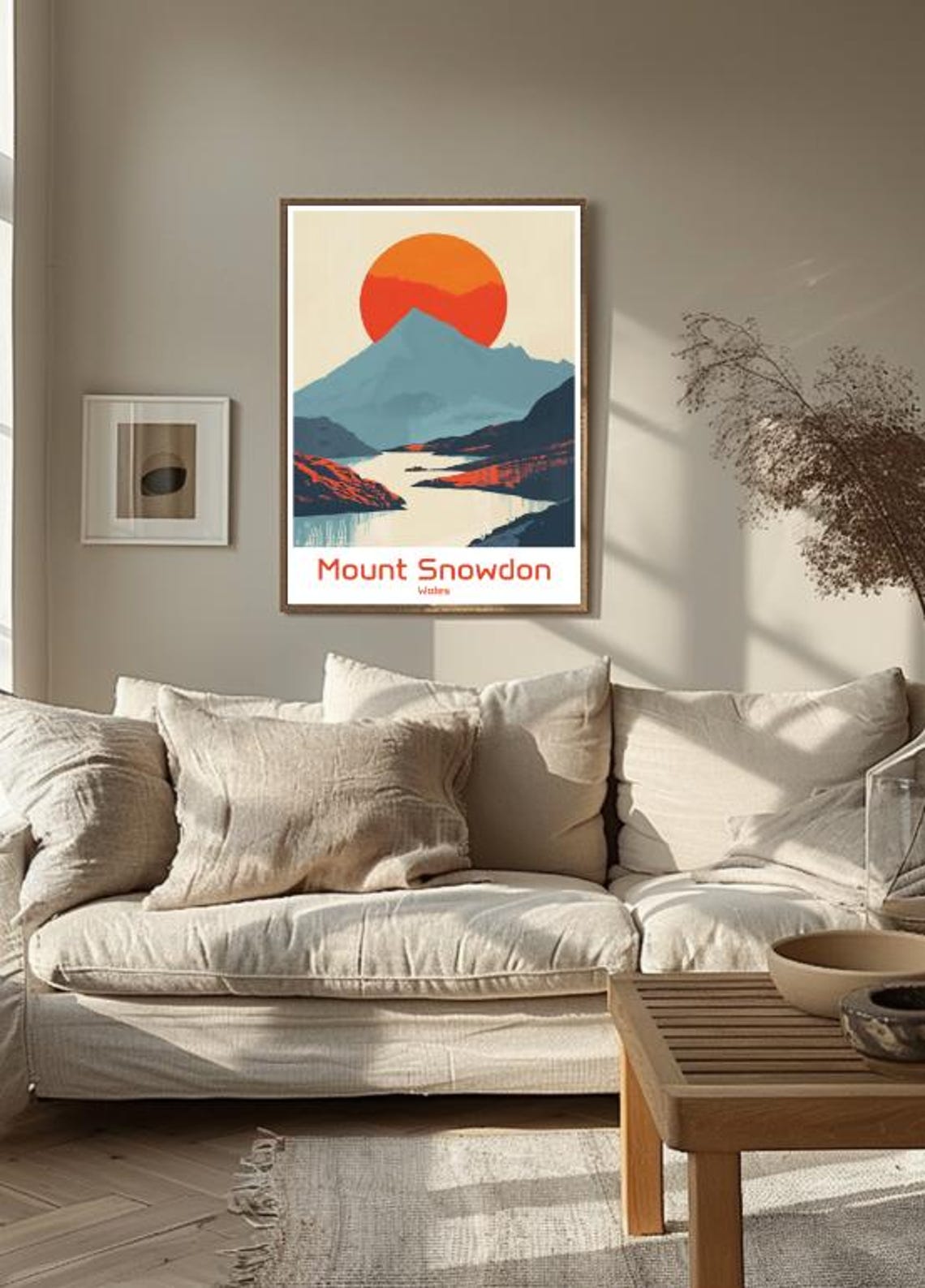 Mount Snowdon Wales Travel Poster Minimalist Mountain Sunset Scenery - Image 3