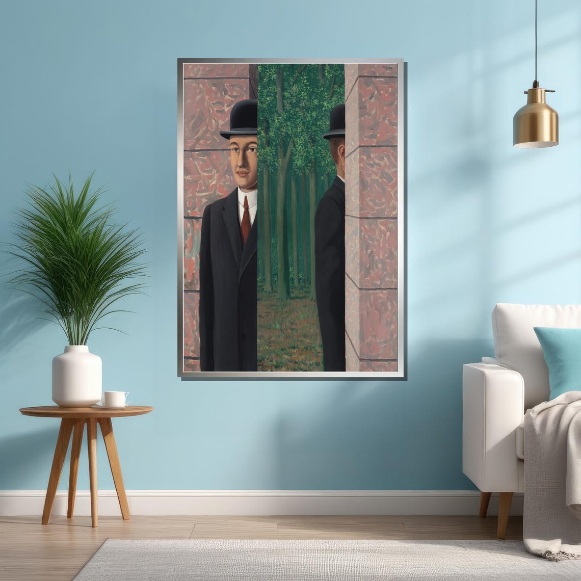 Rene Magritte Bowler Hat Man Surrealist Masterpiece Art Poster - Image 4