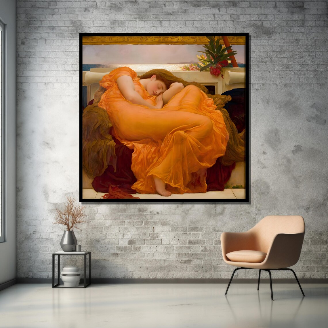 Frederic Leighton Flaming June Sleeping Lady Classic Art Poster - Image 5
