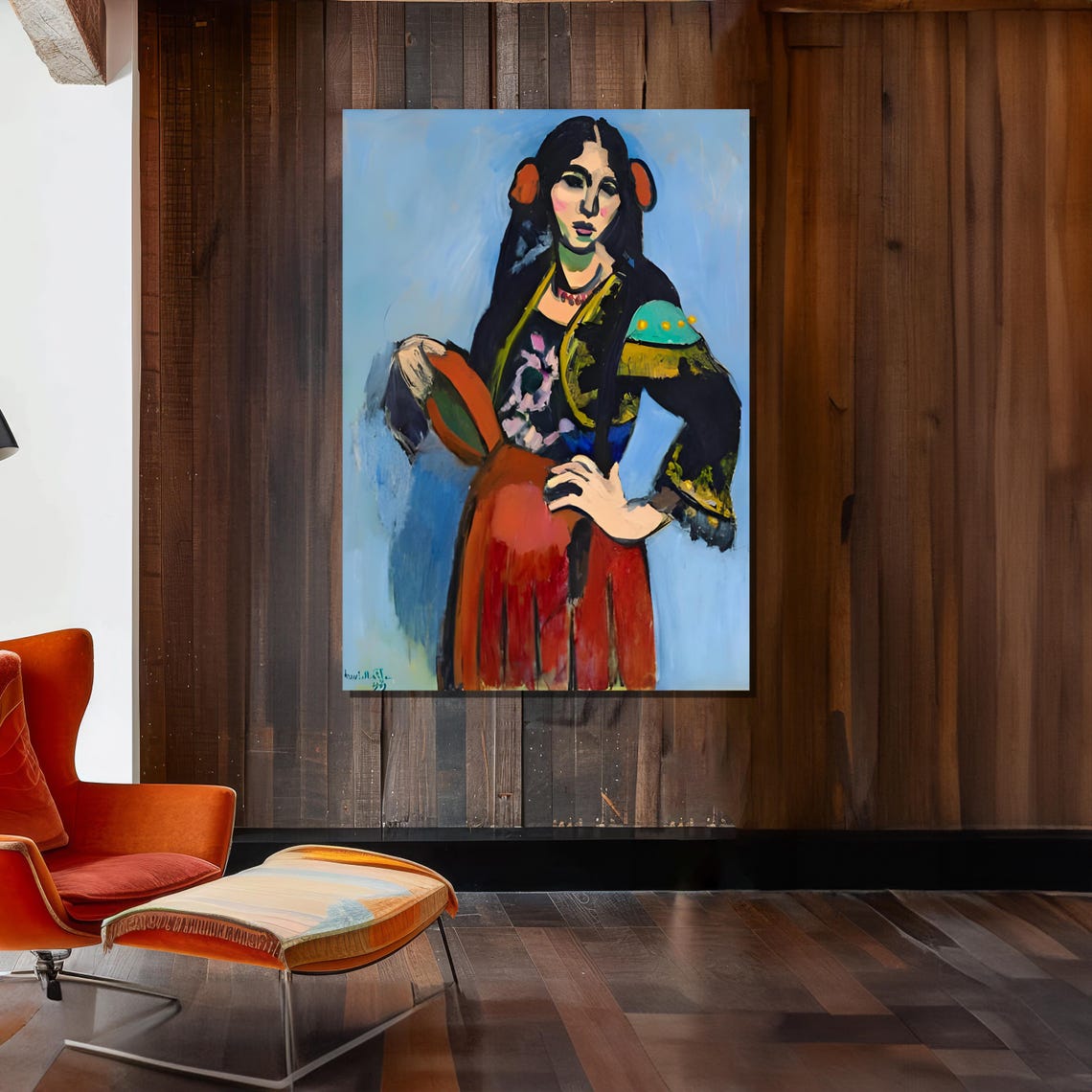 Henri Matisse Painting Woman With A Fan Ready To Hang Modern Art Masterpiece For Living Room Or Office Decor - Image 2
