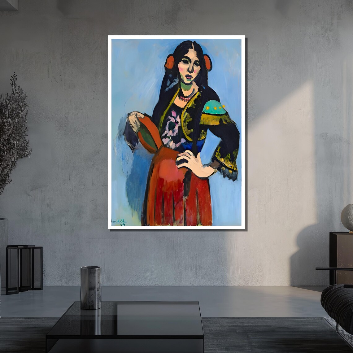Henri Matisse Woman with Red Fan 1905 Fauvist Portrait Art Poster - Image 3