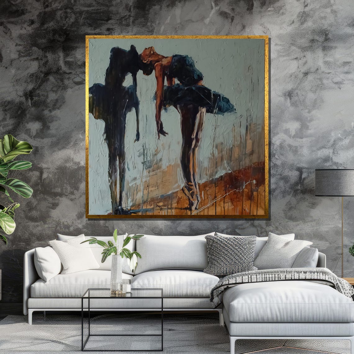 Elegant Ballerina Silhouette Painting Graceful Dance Art For Modern Wall Decor Ballet Movement Abstract Art - Image 6