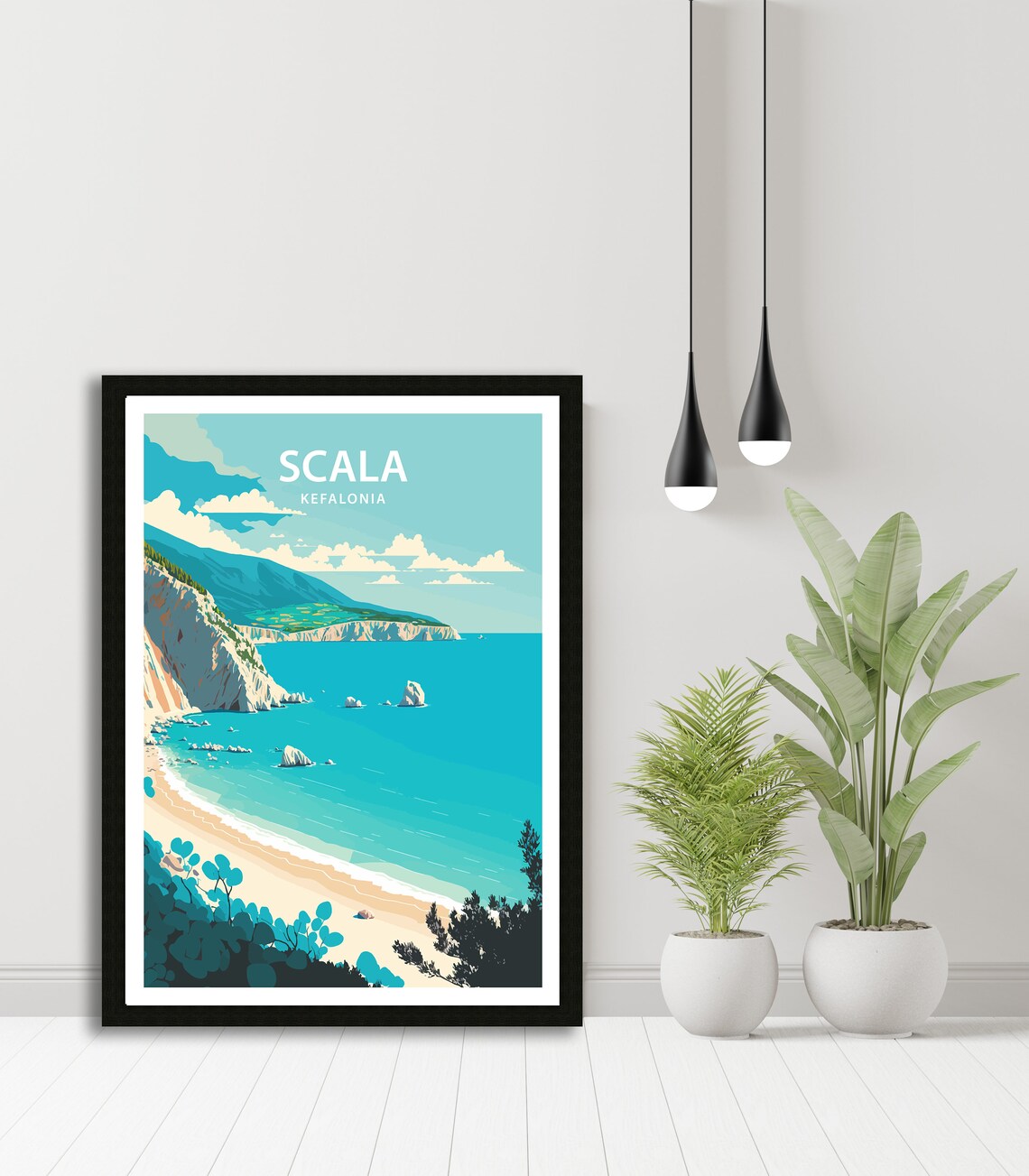 Kefalonia Travel Poster, Greece Beach Art Print - Image 4