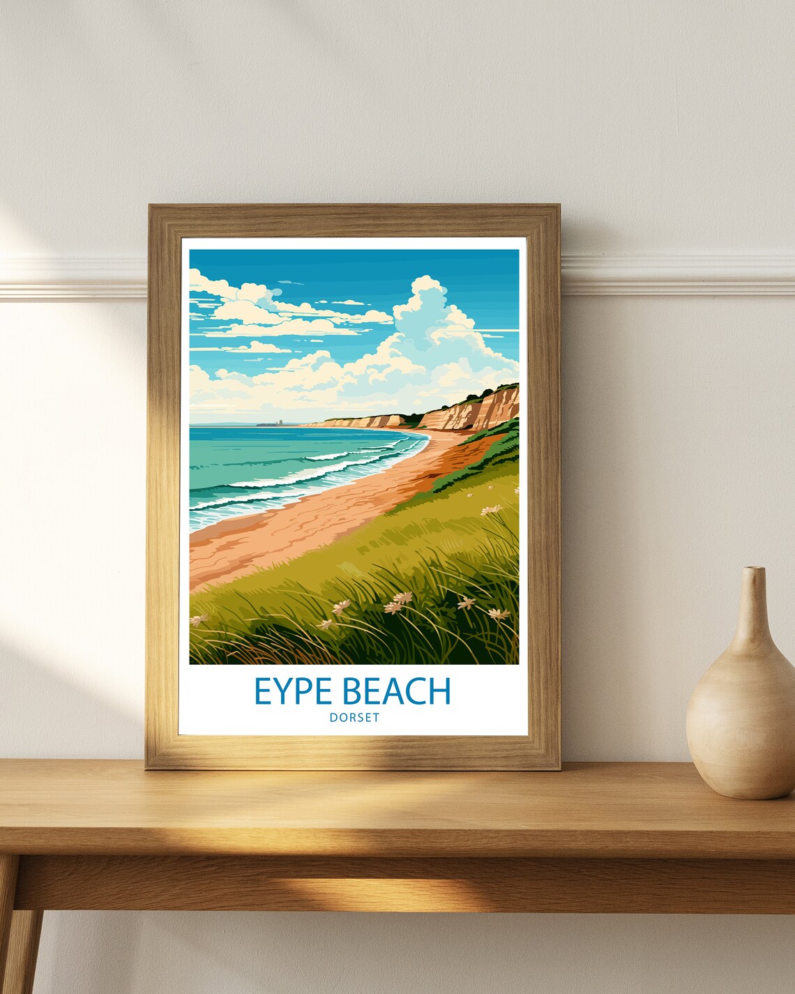 Eype Beach Travel Poster, Dorset Wall Decor - Image 3