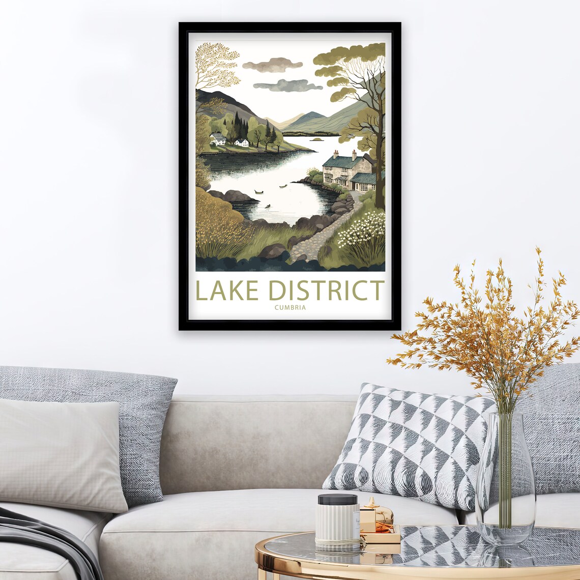 Lake District Travel Poster, Scenic Wall Art - Image 3