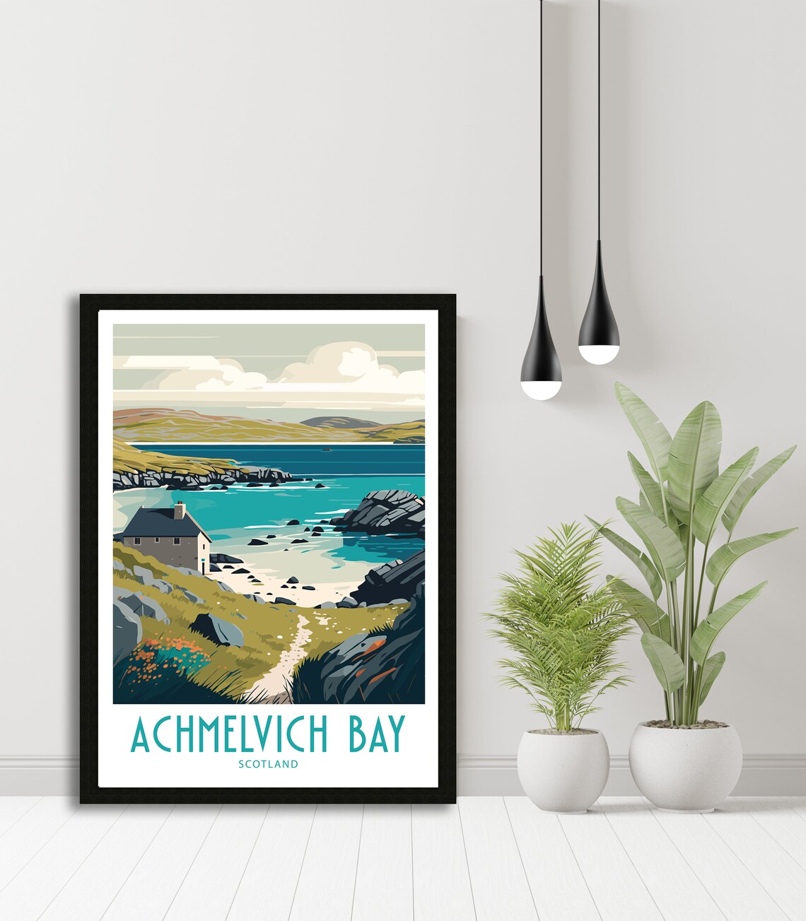 Achmelvich Bay Travel Poster, Scotland Landscape - Image 5