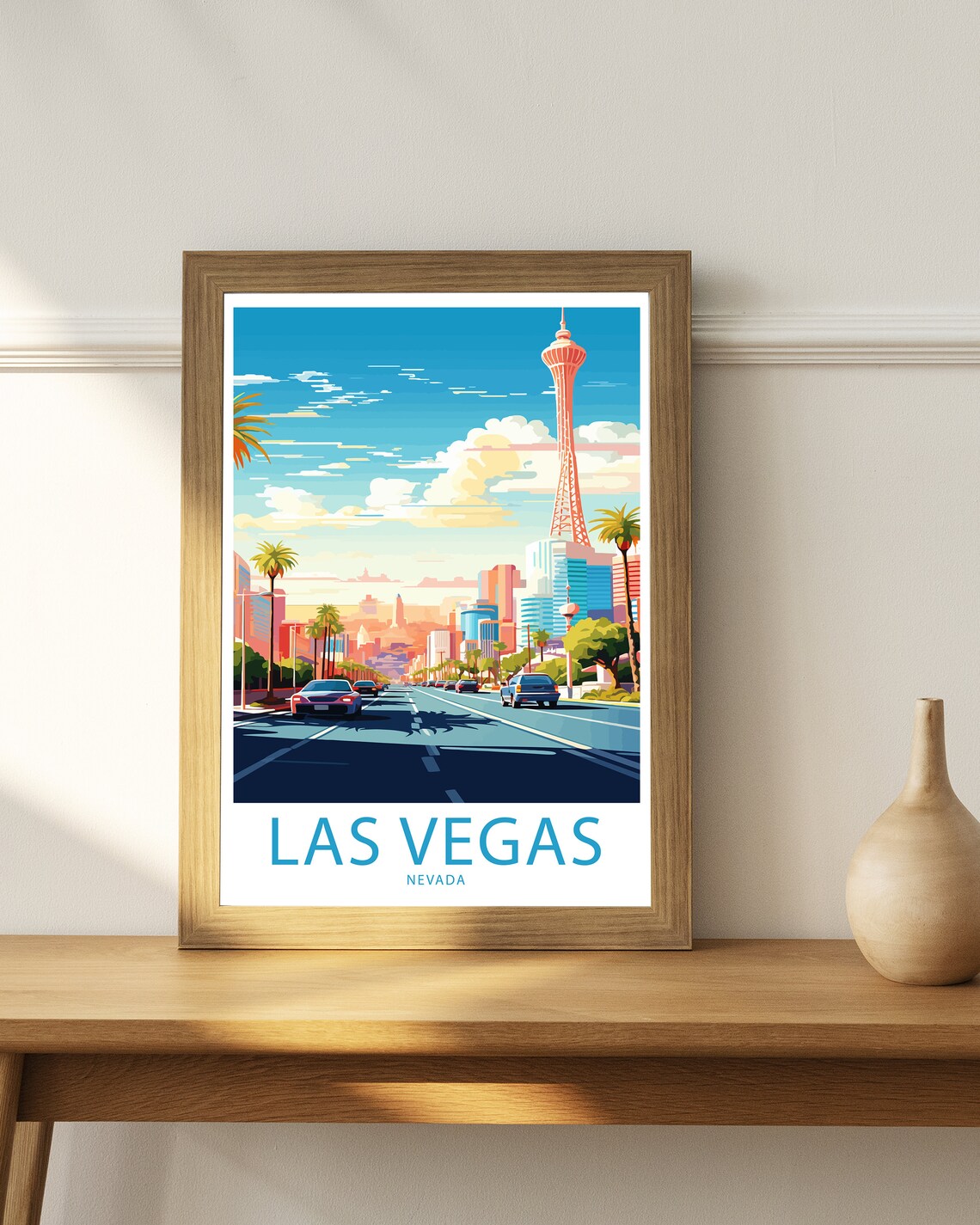 Las Vegas Nevada Stratosphere Tower Daytime Strip Street Poster - Image 3
