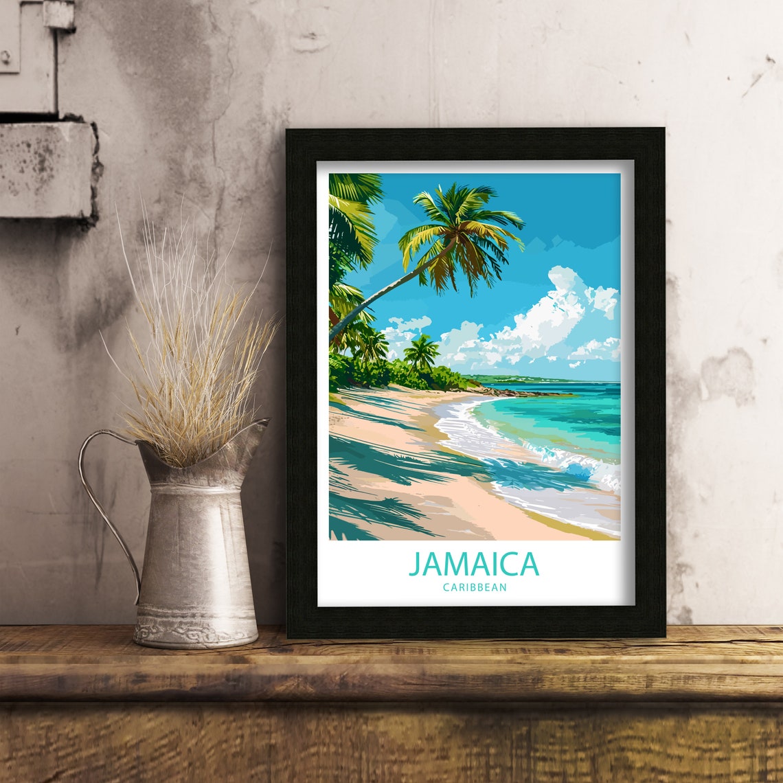 Jamaica Travel Print Jamaica Wall Decor Caribbean Jamaica Art Jamaica Wall Art Caribbean Poster Gift For Island Travel Lovers Jamaica Poster - Image 6