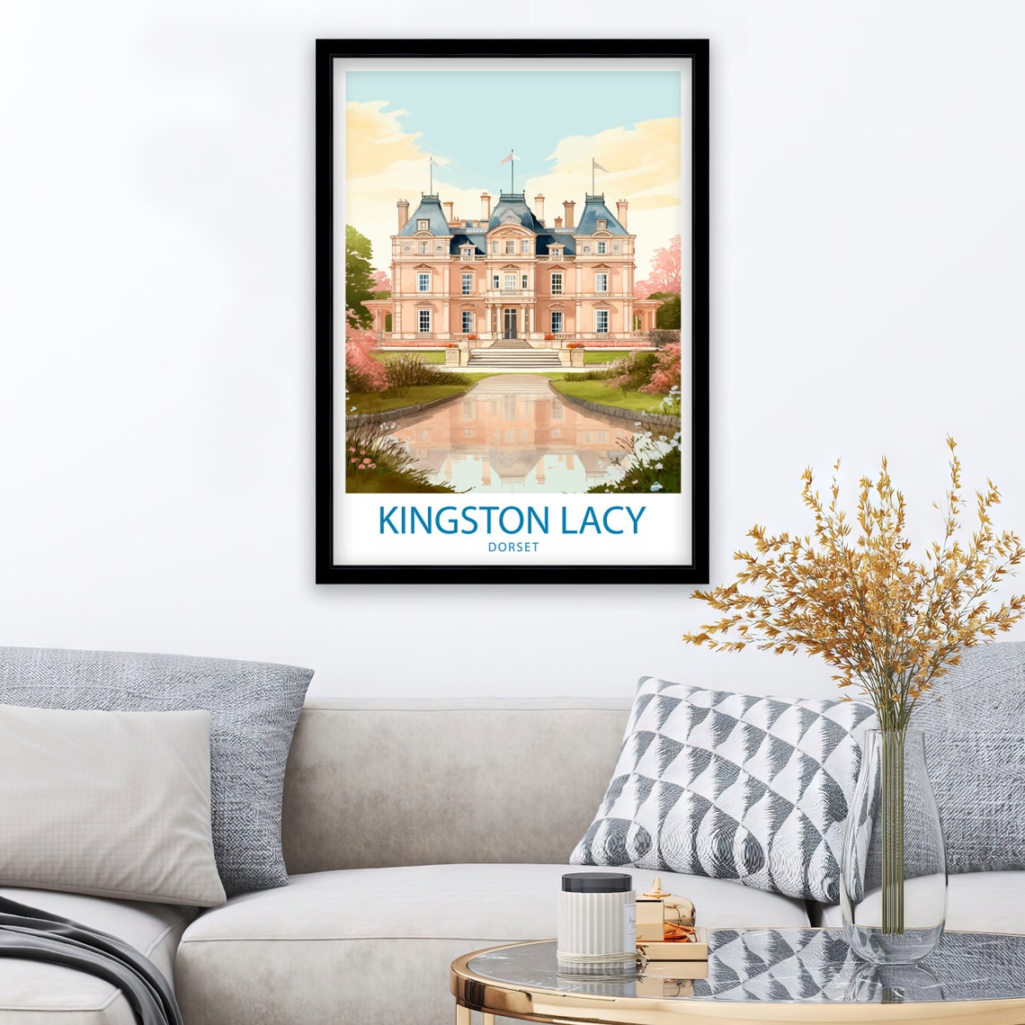 Kingston Lacy Dorset Stately Home Gardens Reflection Pool Poster - Image 2