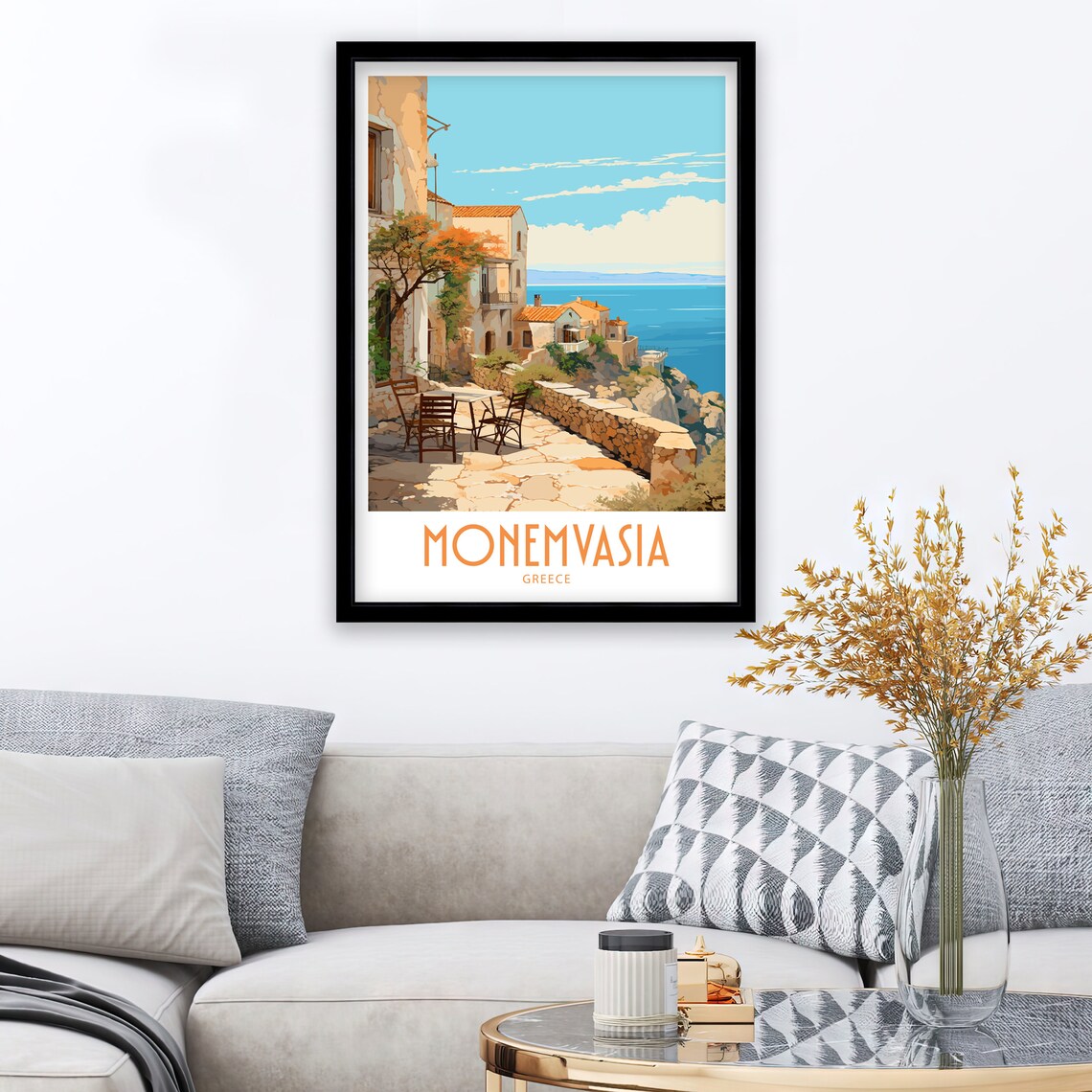 Monemvasia Travel Poster, Greece Wall Decor - Image 3