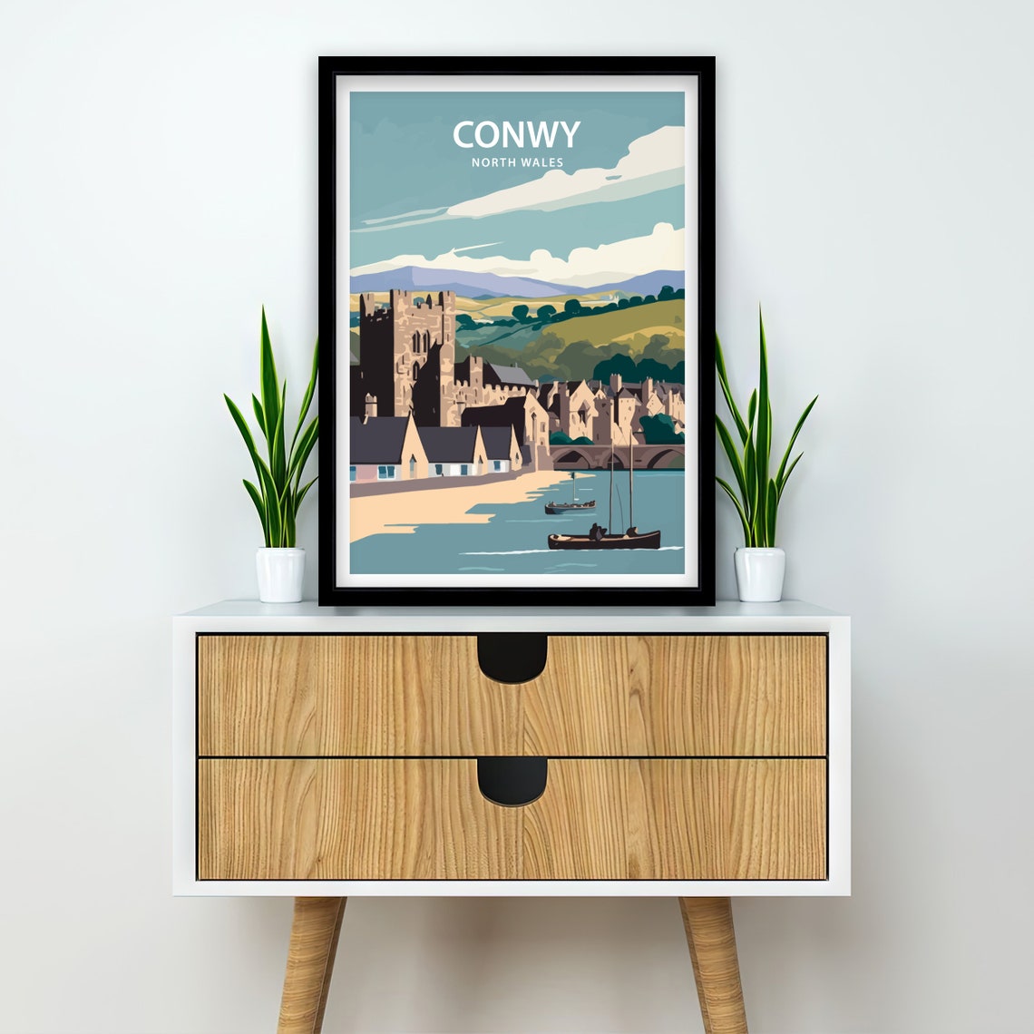 Conwy North Wales Travel Print Conwy Home Dcor Conwy North Wales Art Print Conwy Room Print For Conwy North Wales Gift Art Conwy Decor - Image 2