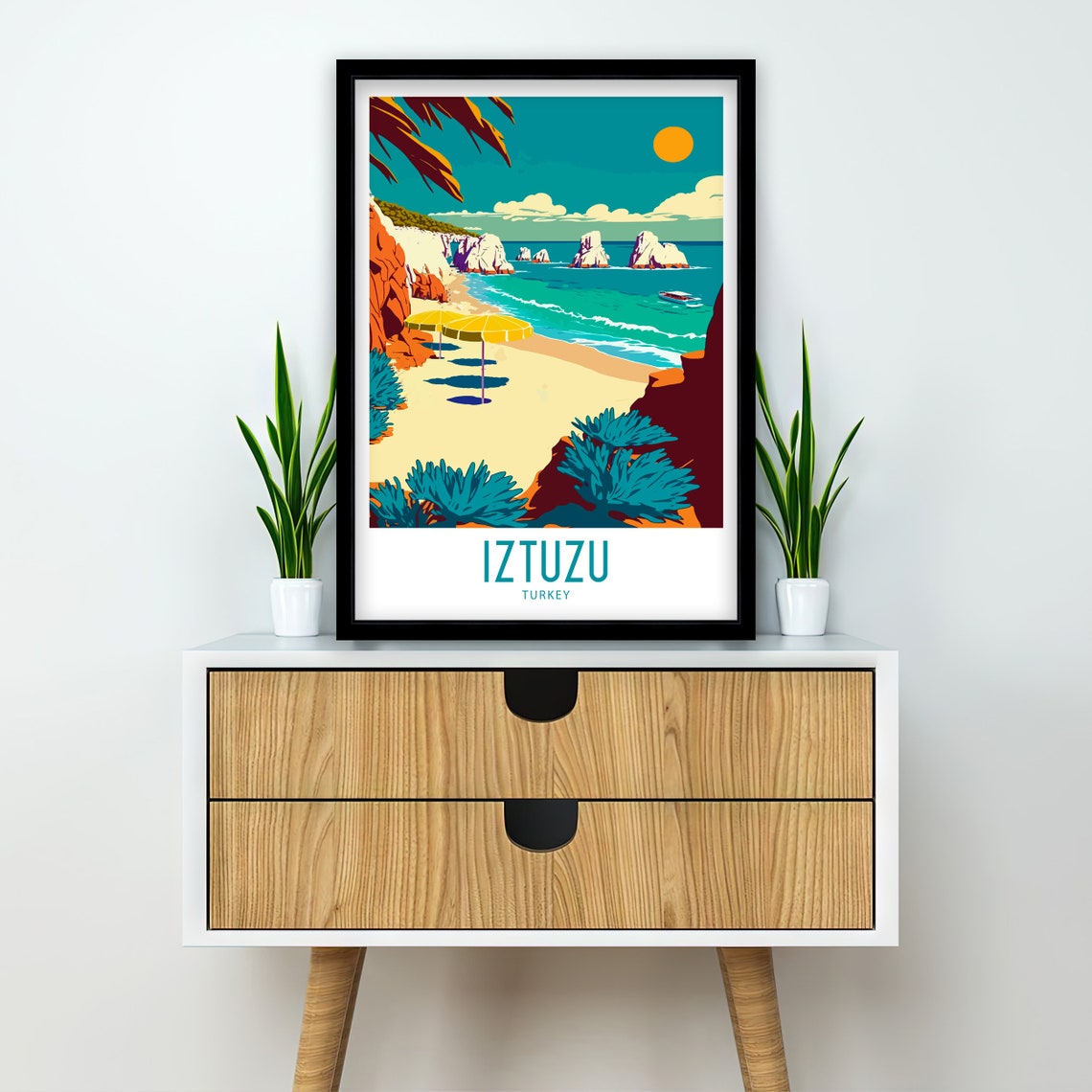 Iztuzu Travel Print Wall Art Iztuzu Turkey Travel Poster Gift Iztuzu Turkey Scenery Art Iztuzu Turkey Gift Wall Art Iztuzu Scenic Poster - Image 2
