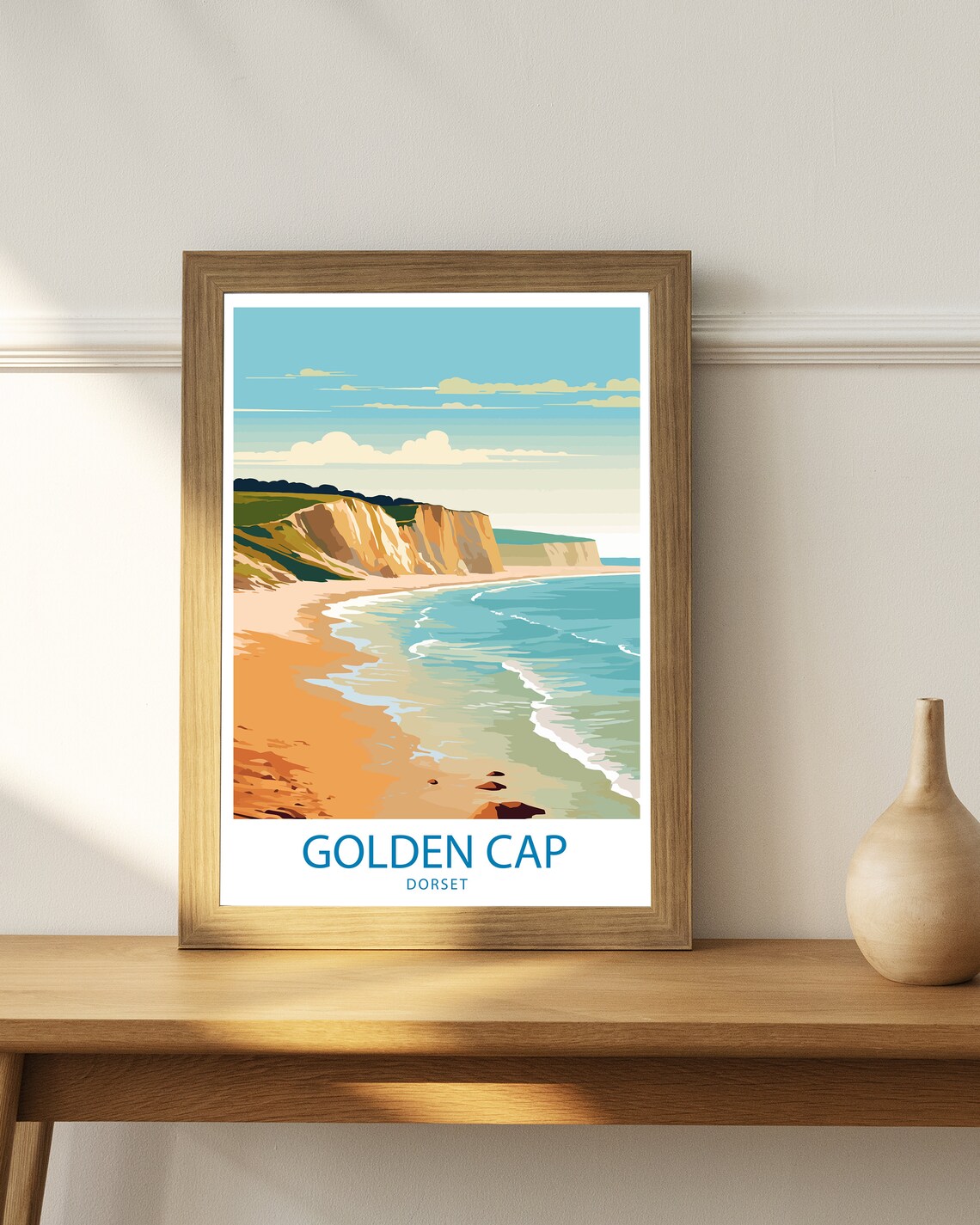 Golden Cap Travel Poster, Nature Wall Decor - Image 3