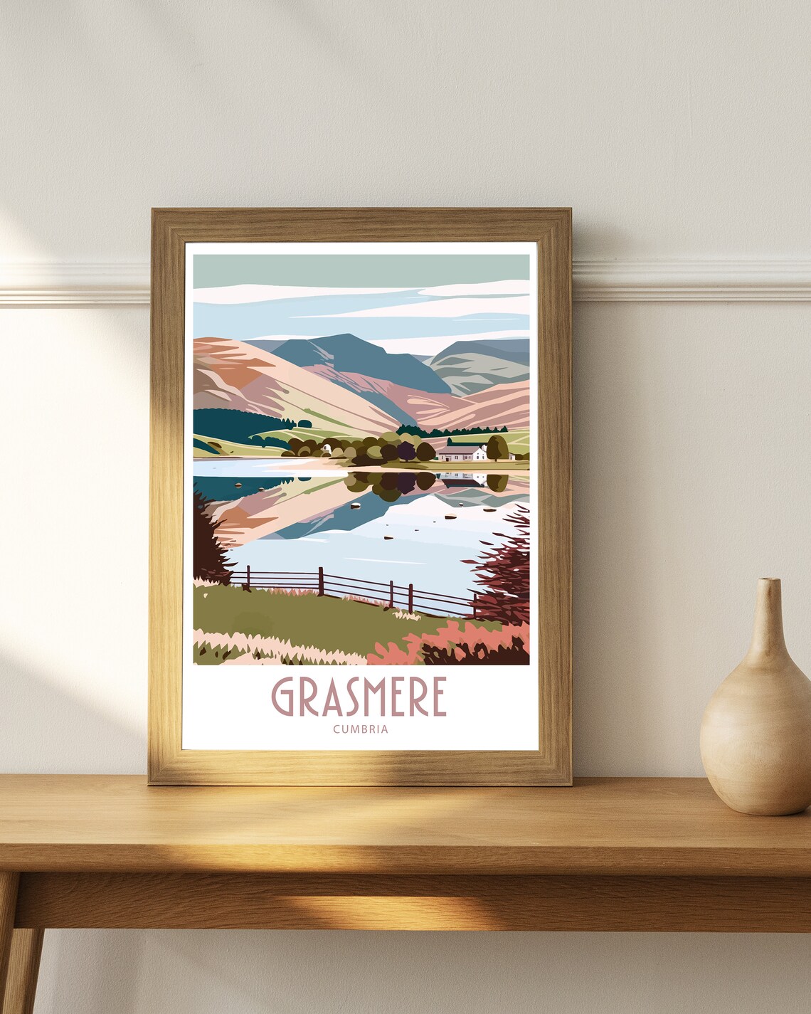 Grasmere Travel Poster, Cumbria Home Decor Print - Image 5