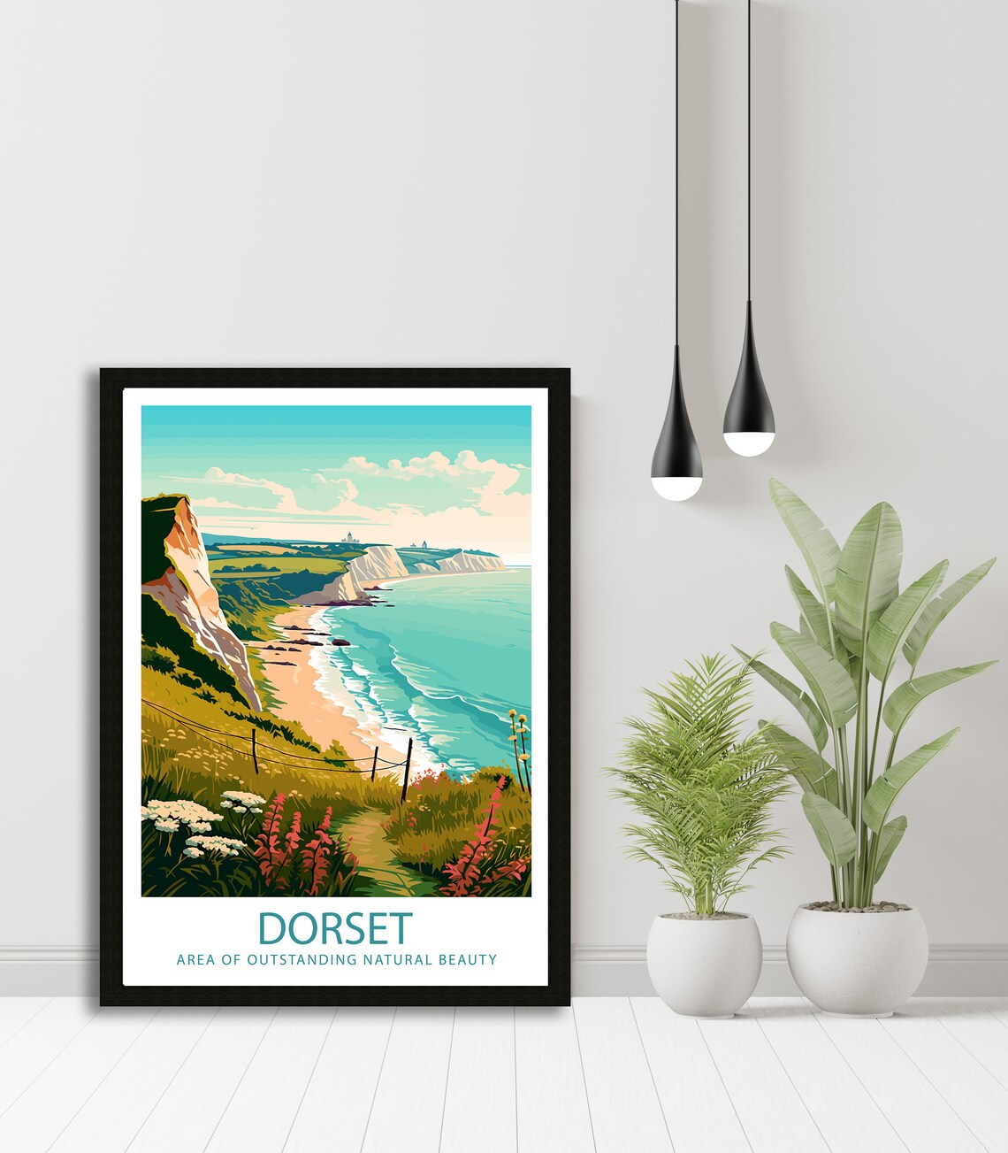 Dorset AONB Travel Print, Dorset Wall Decor - Image 4