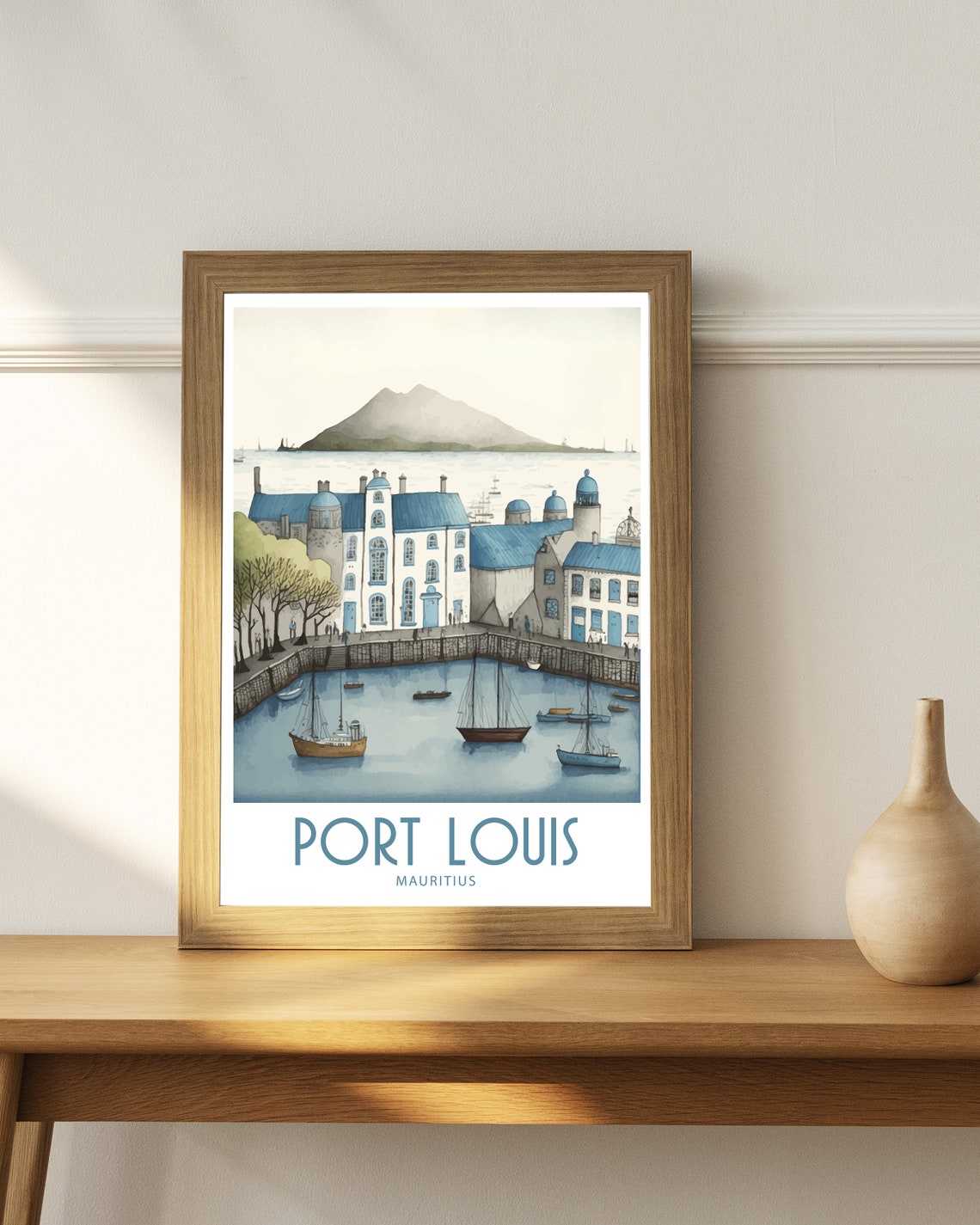 Port Louis Travel Print Wall Art Port Louis Travel Poster Gift For Port Louis Scenery Wall Art Port Louis Mauritius Gift Wall Art Port Louis - Image 4
