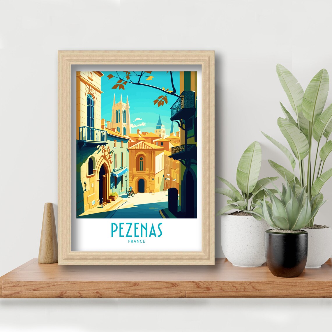 Pezenas France Travel Poster, Home Decor - Image 6