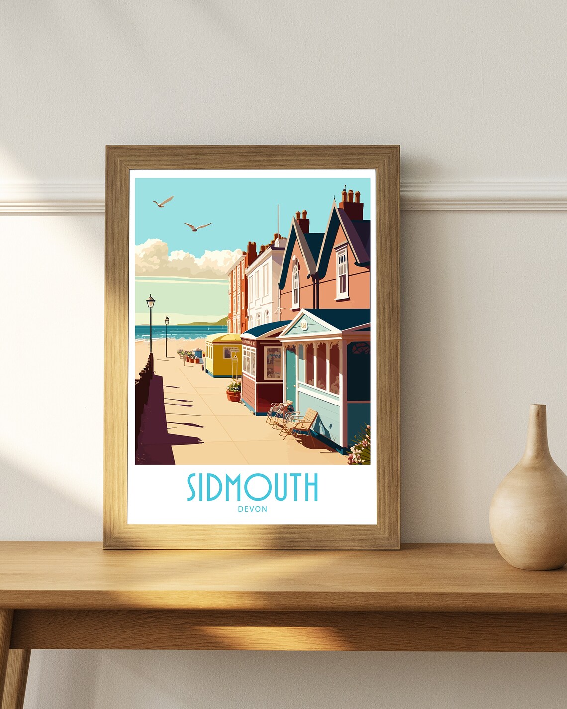 Sidmouth Devon Travel Poster, Place Name Print - Image 4