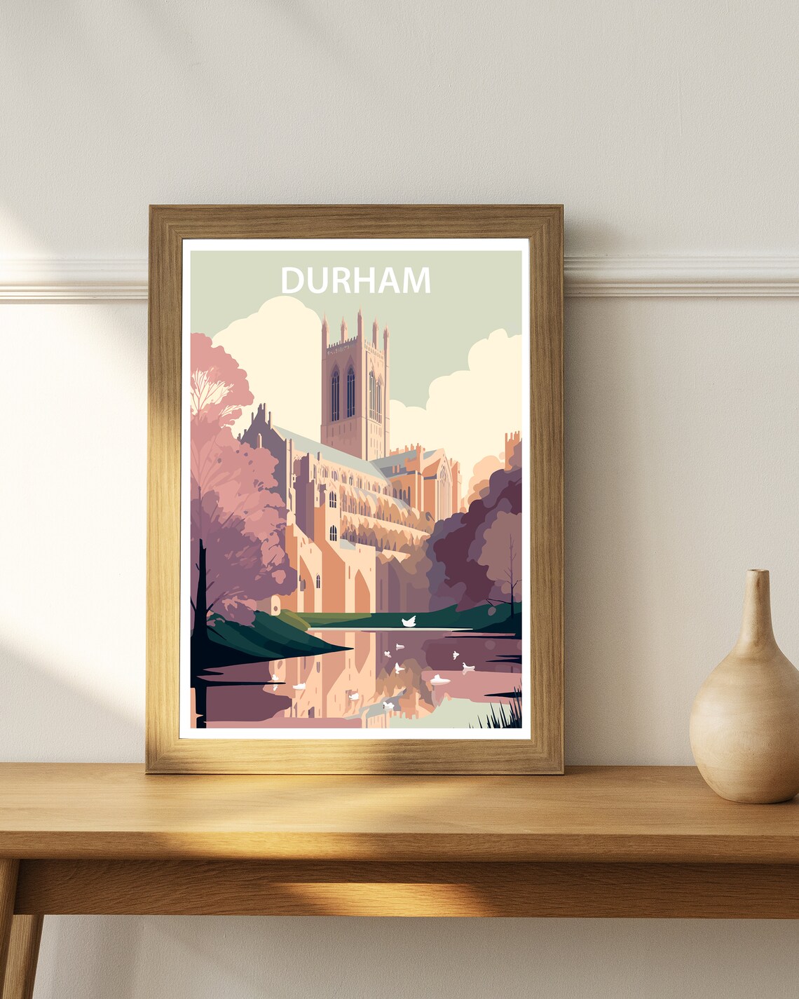 Durham Cathedral Travel Poster, Architecture Landmark - Image 3