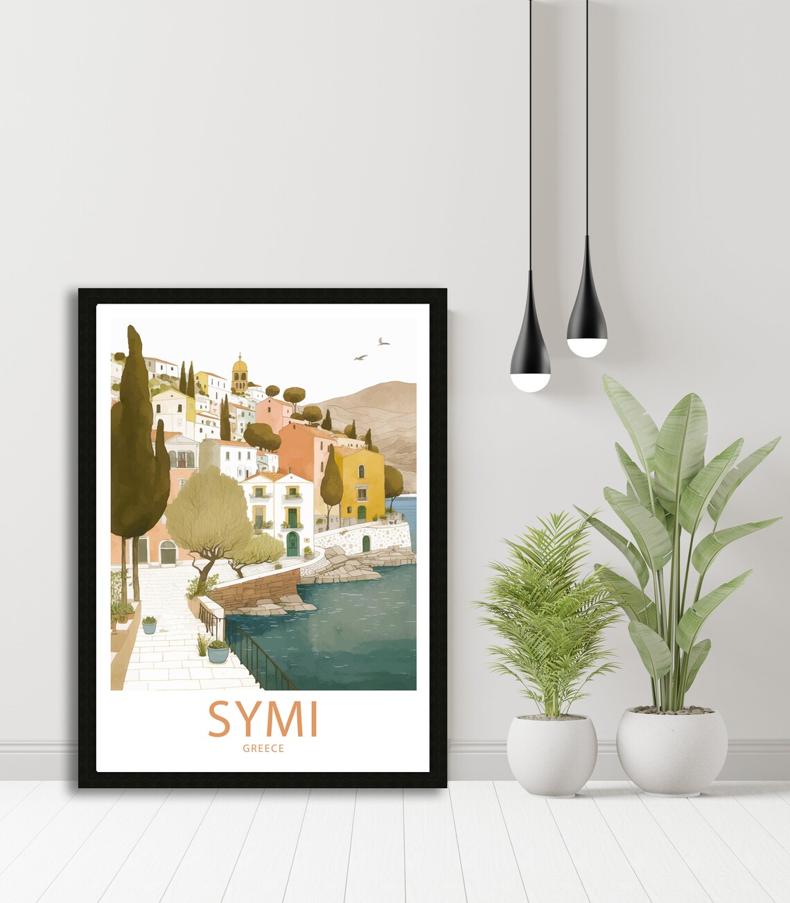 Symi Greece Travel Poster, Europe Wall Decor - Image 5