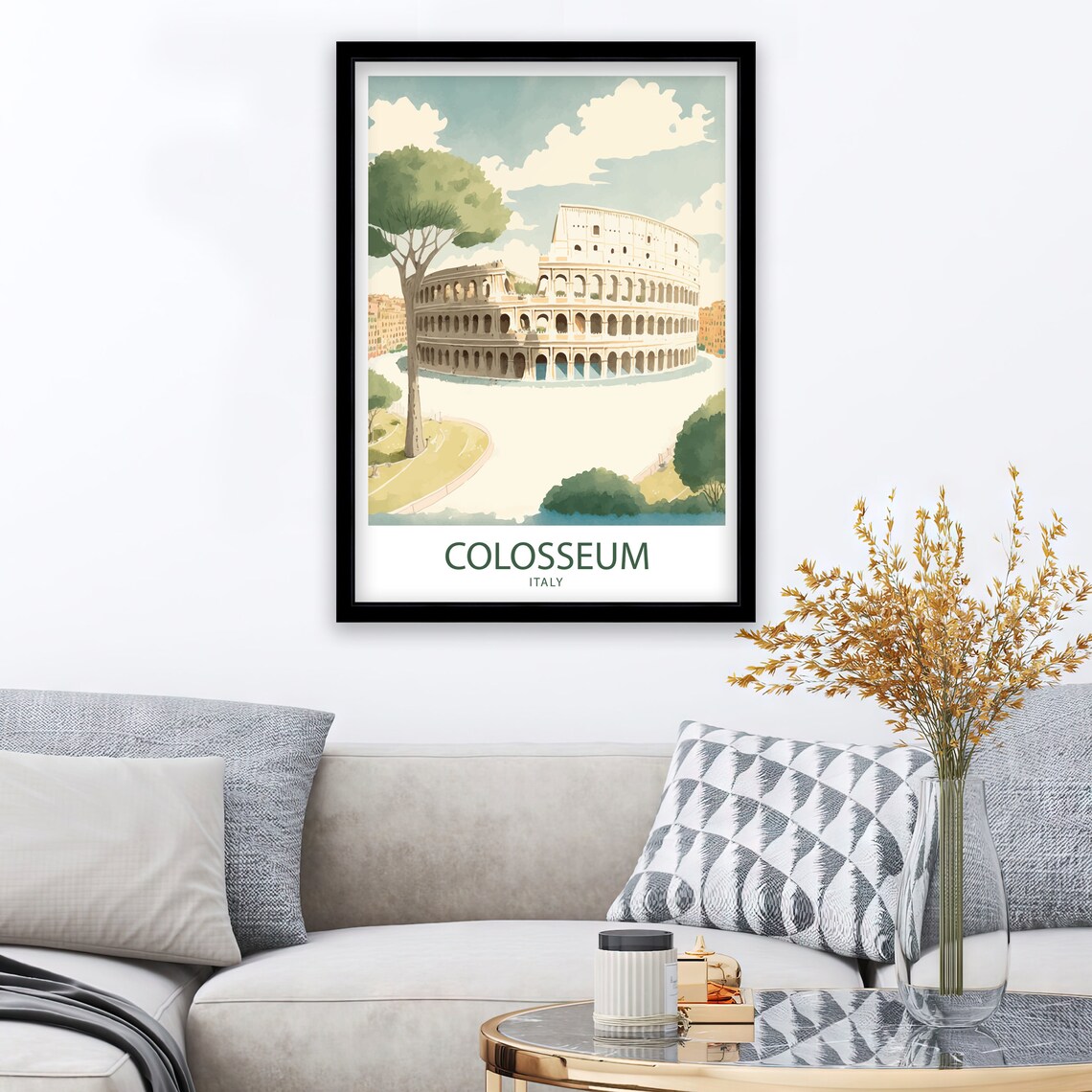 Colosseum Rome Travel Poster, Historic Landmark Print - Image 2