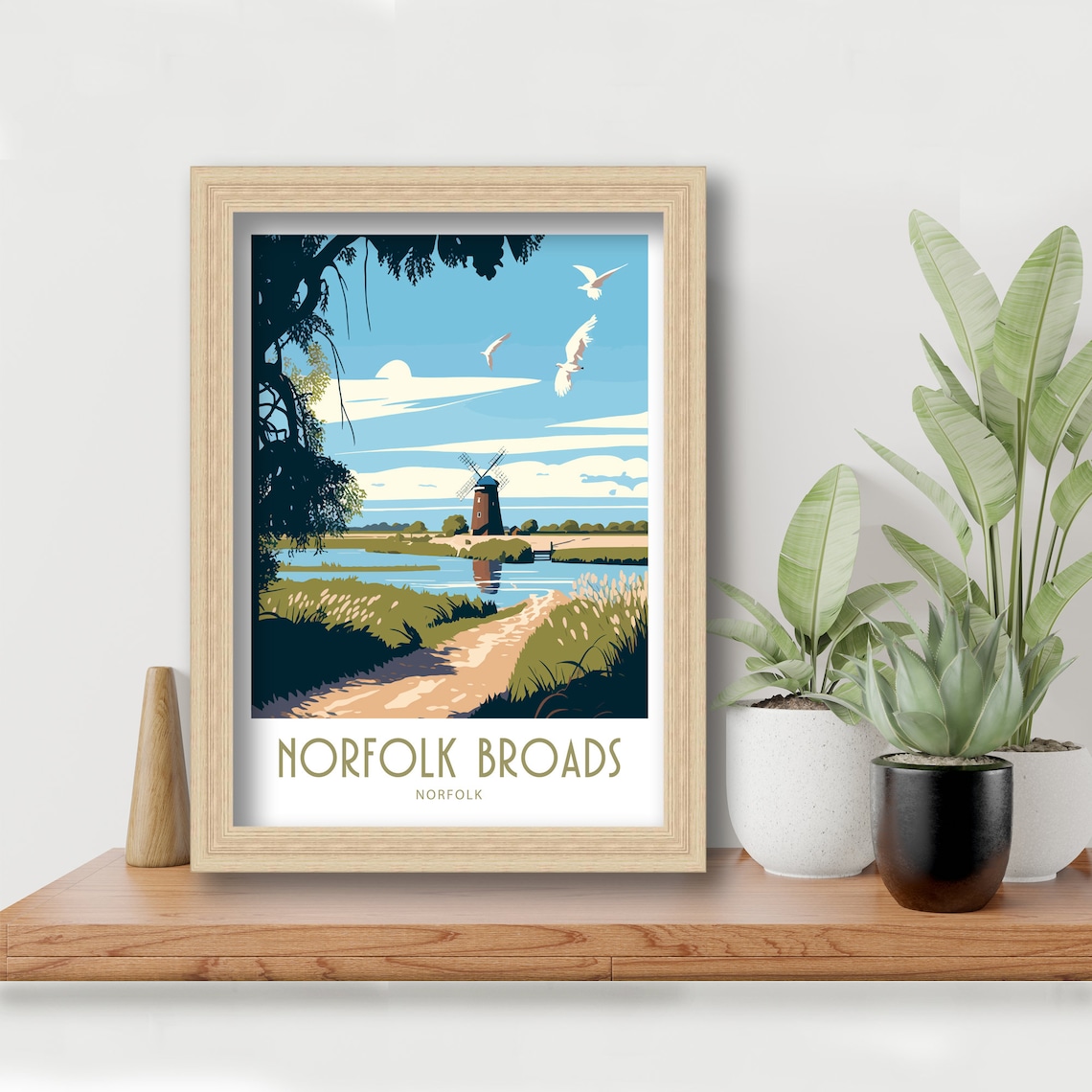 Norfolk Broads Travel Poster, Scenic Place Print - Image 5