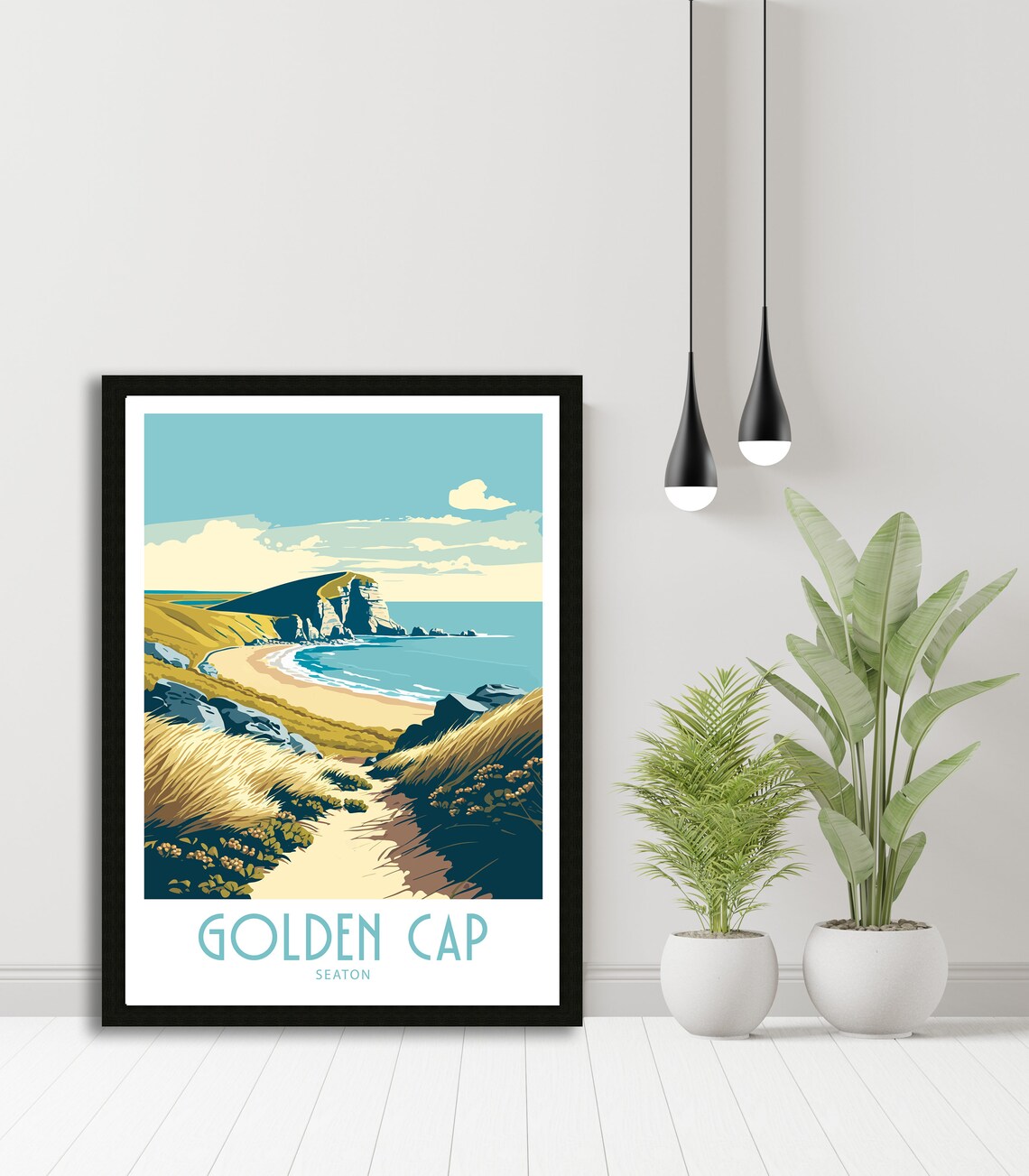 Golden Cap Travel Poster, Dorset Scenic Art Print - Image 5