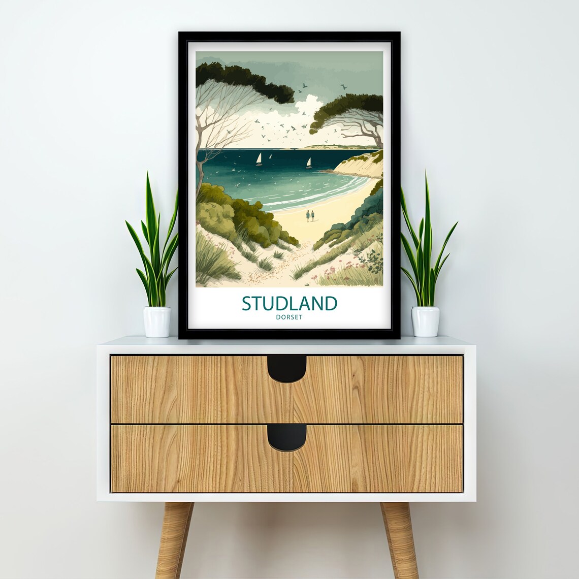 Studland Beach Travel Poster, Dorset Coast - Image 2