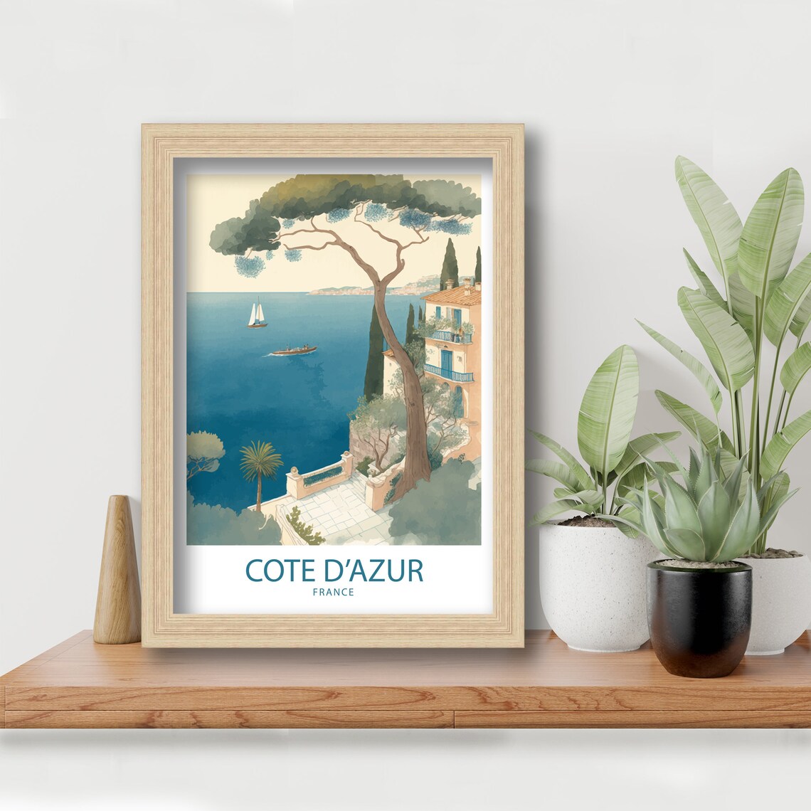 Cote D Azur Travel Poster, France Art Print - Image 5