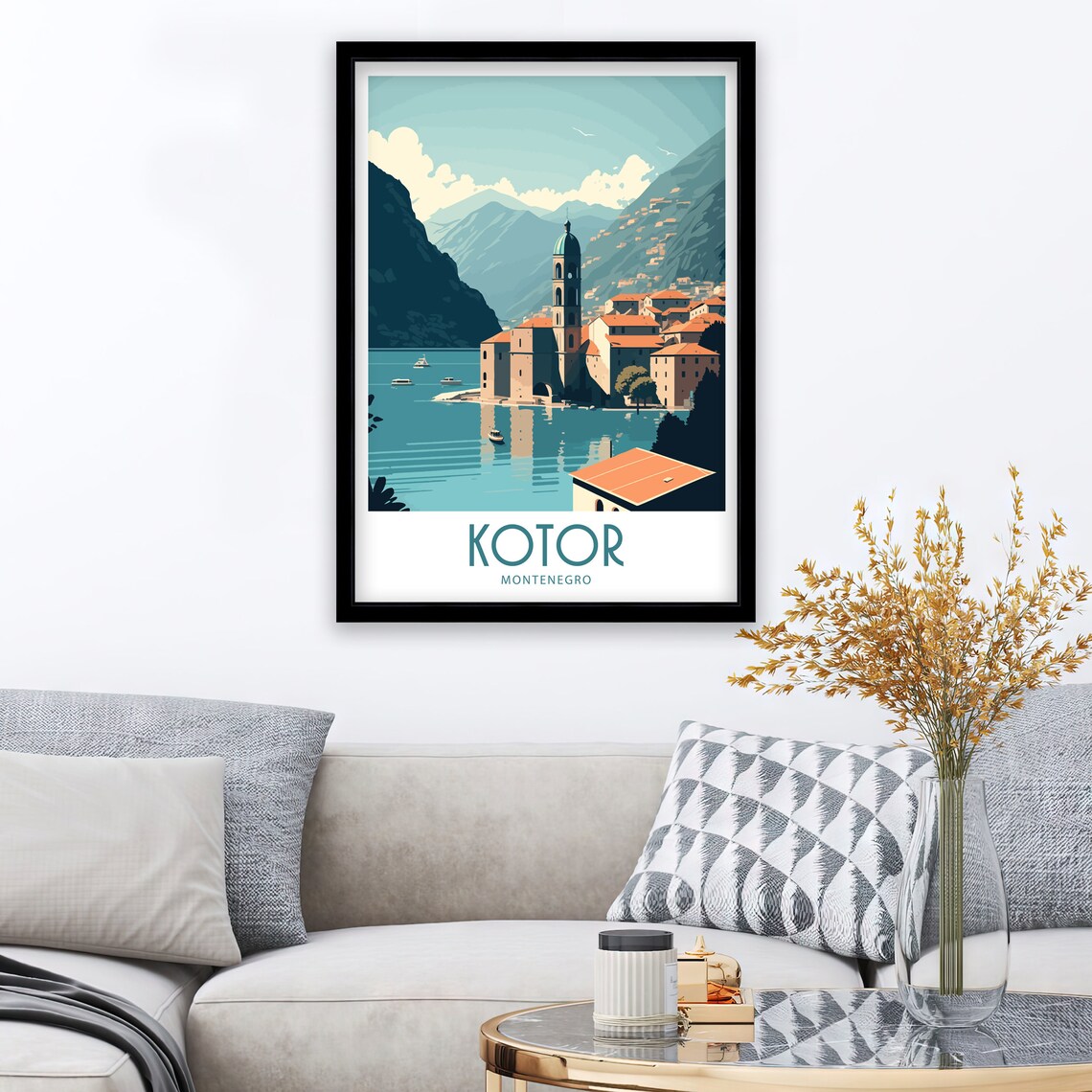 Kotor Travel Poster, Montenegro Scenic Art Print - Image 3