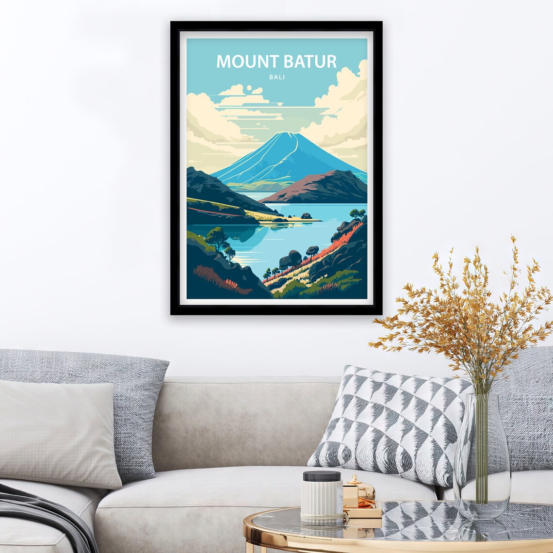 Mount Batur Travel Poster, Bali Wall Art - Image 3