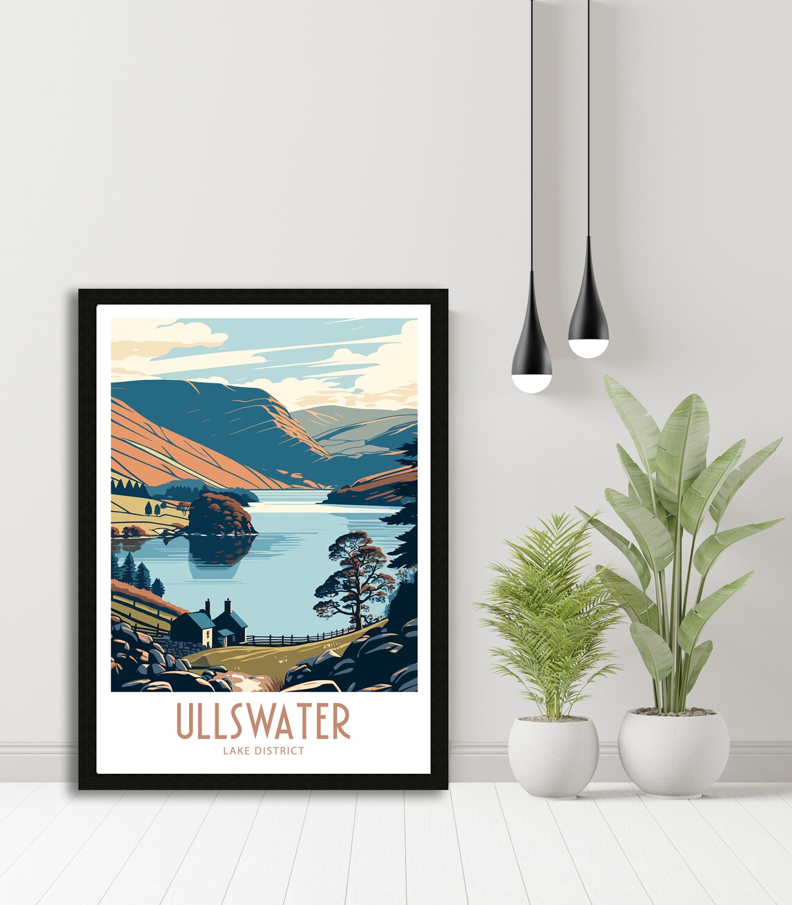 Ullswater Travel Poster, Lake District Art Print - Image 5