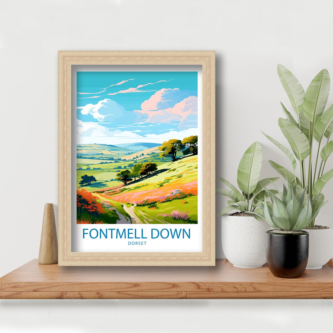 Fontmell Down Dorset Rolling Hills Wildflower Meadow Hike Poster - Image 5