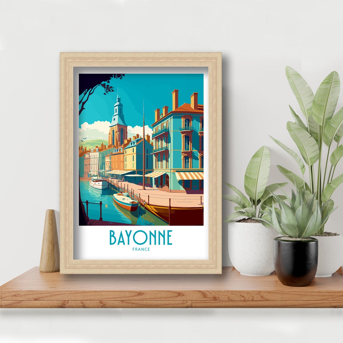 Bayonne Travel Print Bayonne France Poster Home Dcor Bayonne France Art Wall Hanging Bayonne France Wall Art Poster Gift Bayonne France - Image 6