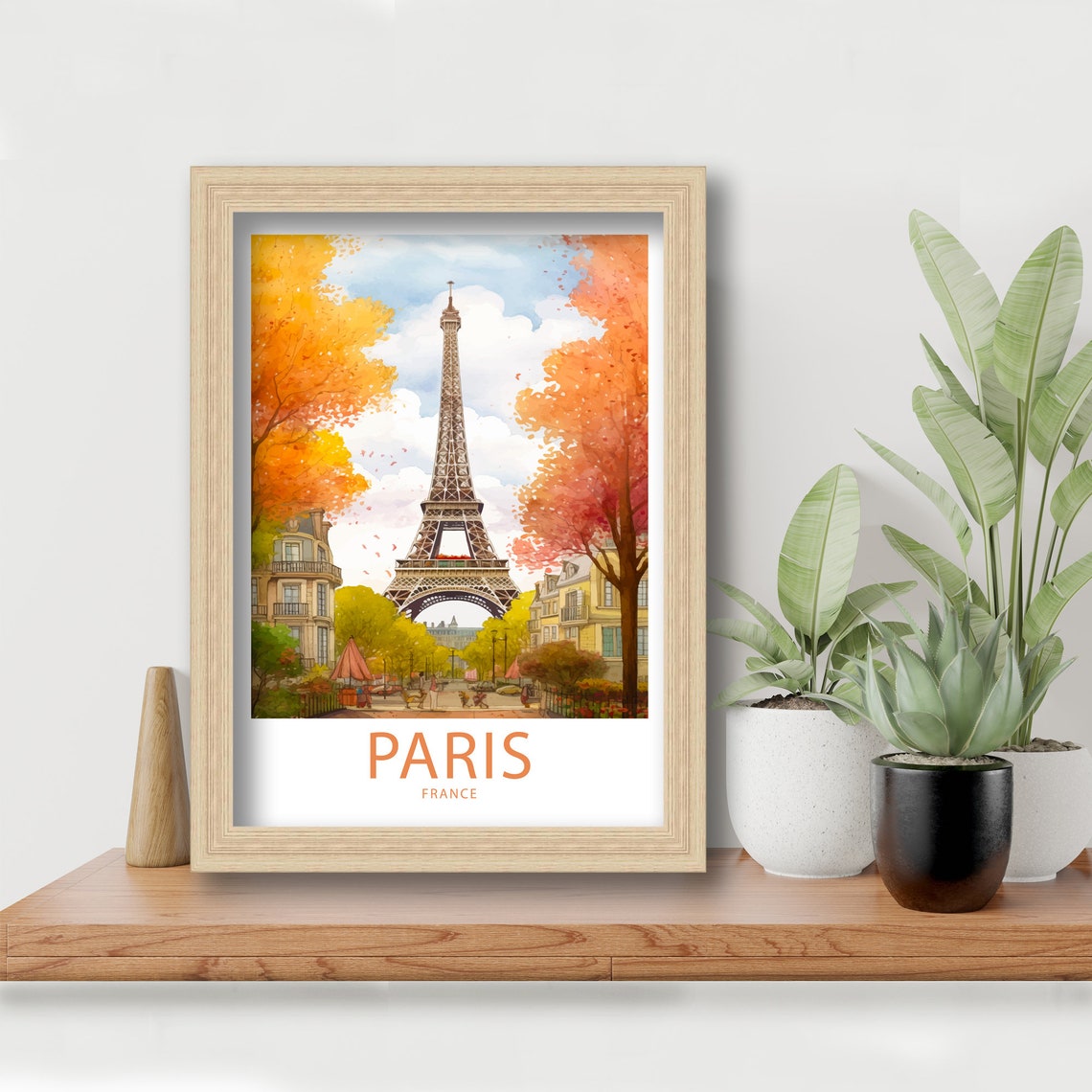 Eiffel Tower Paris Travel Print Wall Art Paris France Travel Poster Wall Hanging Home Dcor Paris France Gift Lover Paris France Art Lover - Image 6
