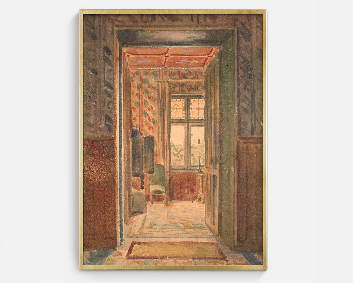 Entrance Hall Vintage Antique Interior Art Print