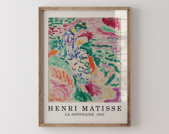 Henri Matisse Print Museum Exhibition Gallery Wall Art Trendy Poster Aesthetic Wall Decor Modern Artwork Famous Artist Painting La Japonaise