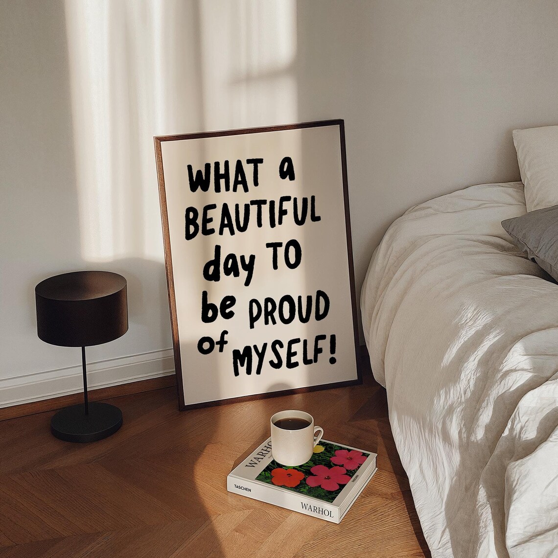 Beautiful Day to Be Proud of Myself Self Love Handwritten Quote Poster - Image 5