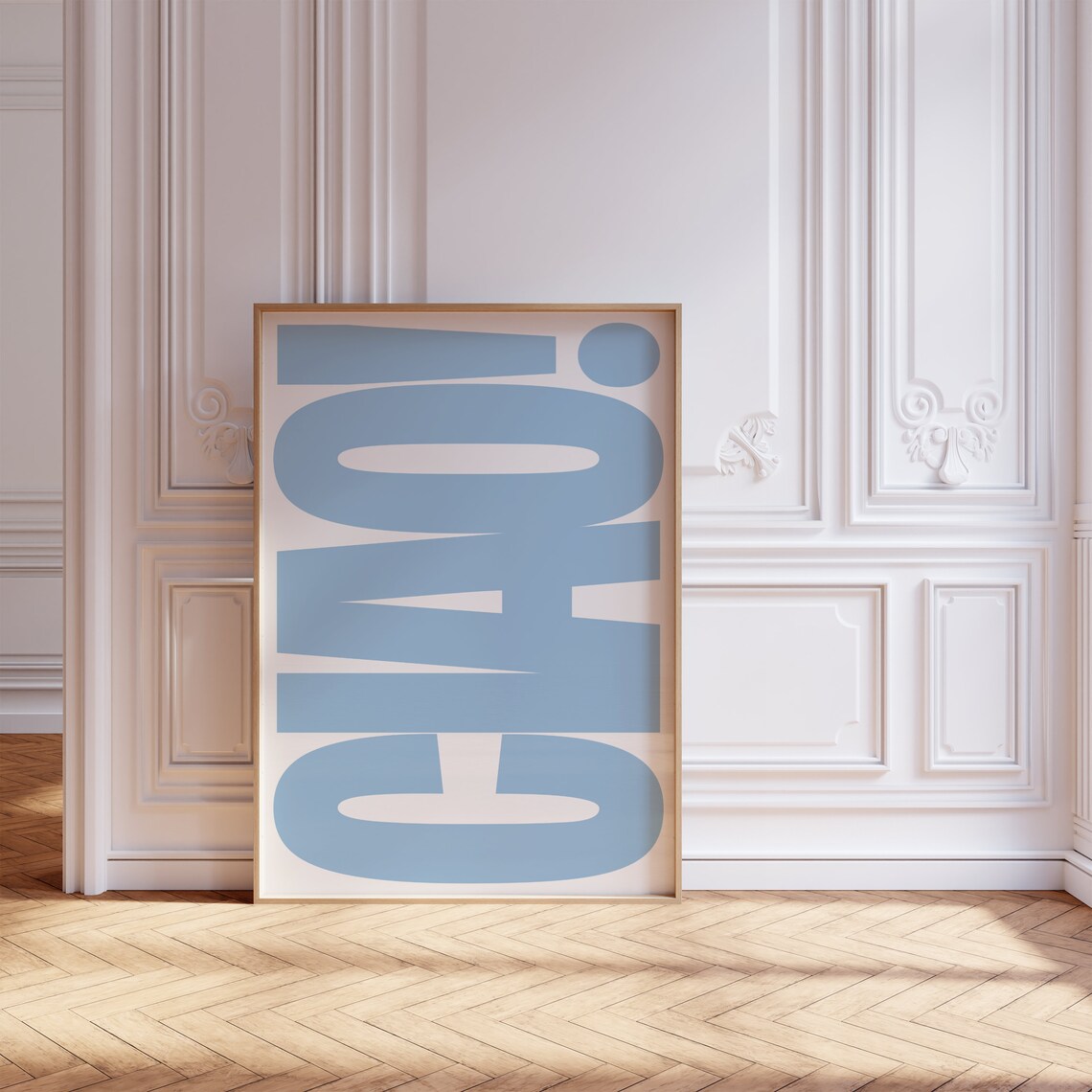 Ciao Italian Quote Poster, Coastal Typography Art - Image 3