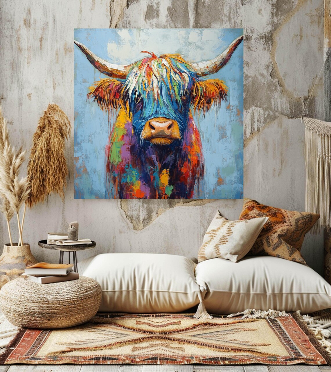 Highland Cow Art Print, Rustic Western Accent - Image 2
