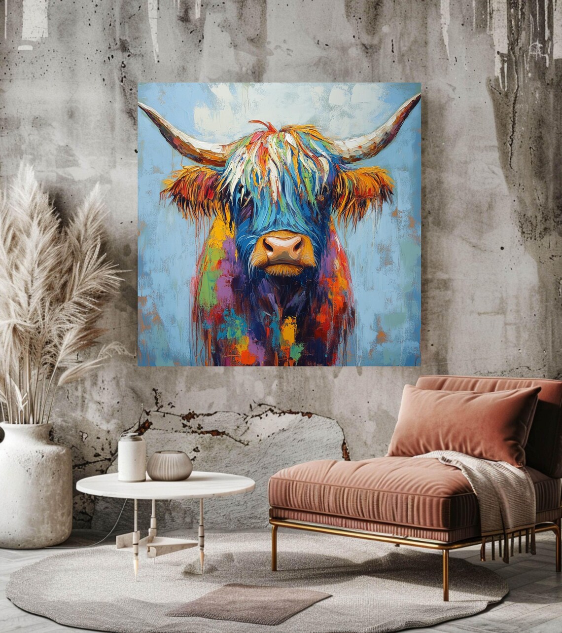 Highland Cow Art Print, Rustic Western Accent - Image 4