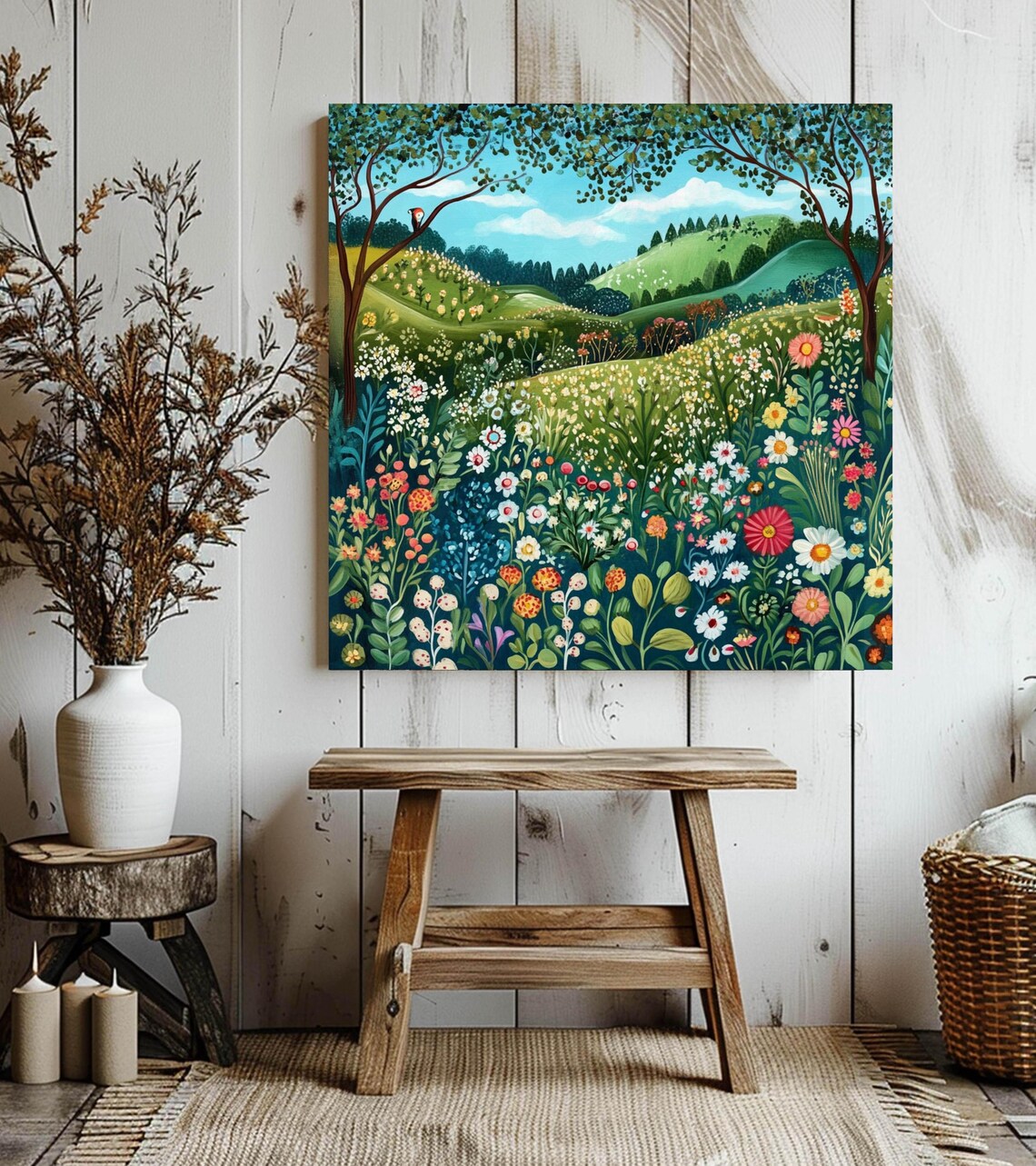 Whimsical Meadow, Cottagecore Botanical Vintage Floral - Image 3