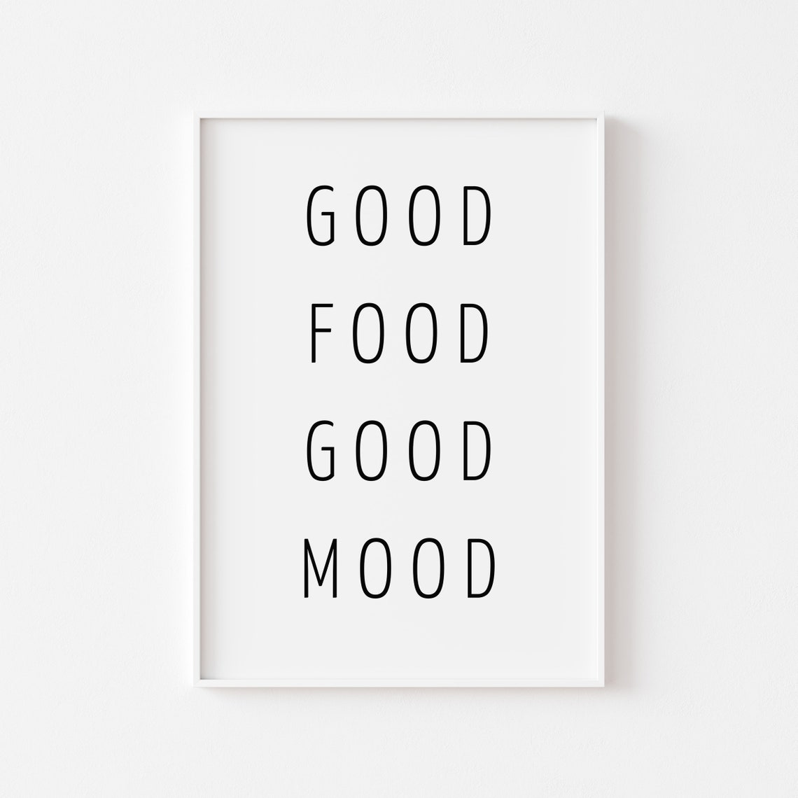 Good Food Good Mood Minimalist Kitchen Typography Decor Poster - Image 2
